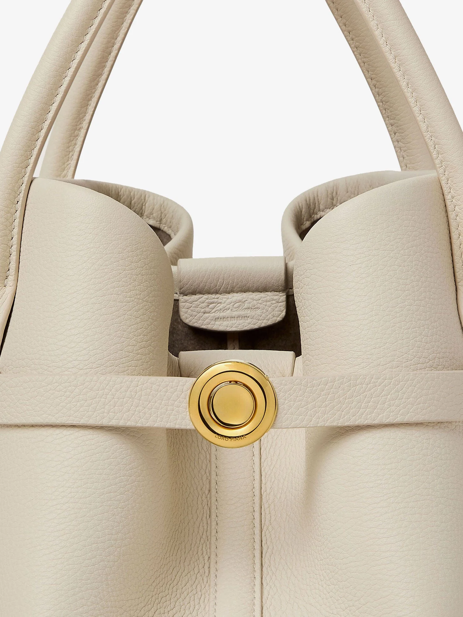 Loro Piana Ghiera Shopper Leather Handbag - Image 4