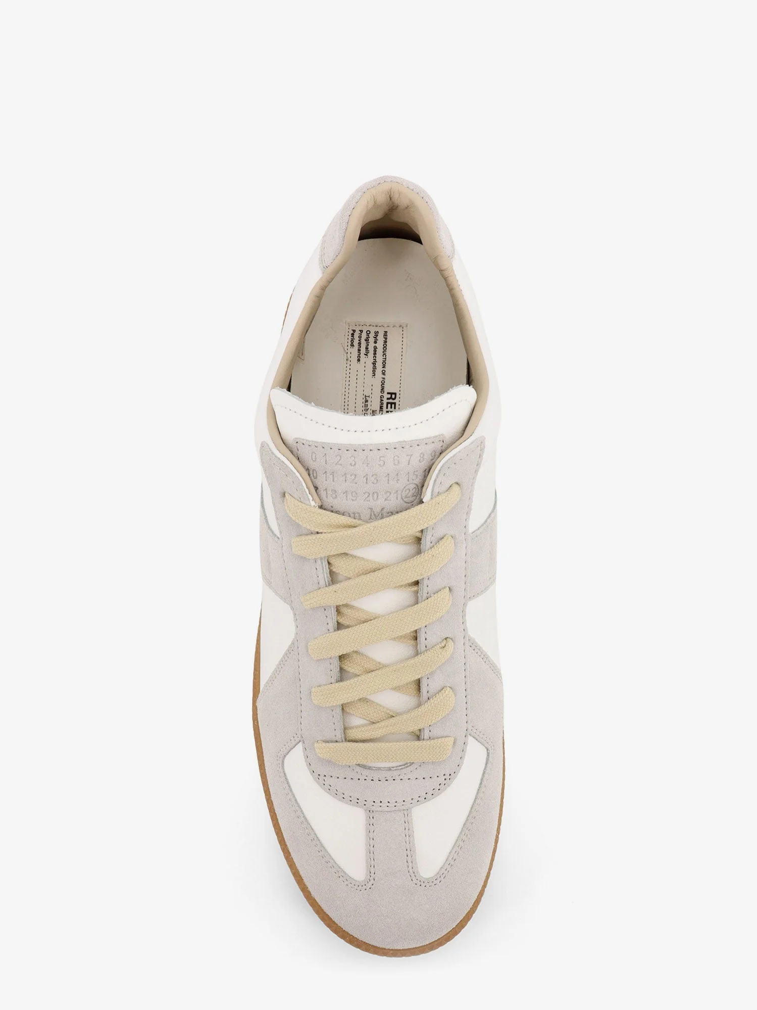 Maison Margiela Replica Leather And Suede Low-Top Sneakers - Image 10