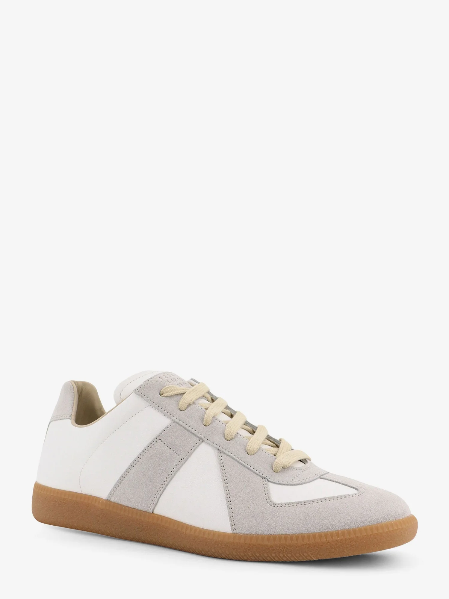 Maison Margiela Replica Leather And Suede Low-Top Sneakers - Image 2