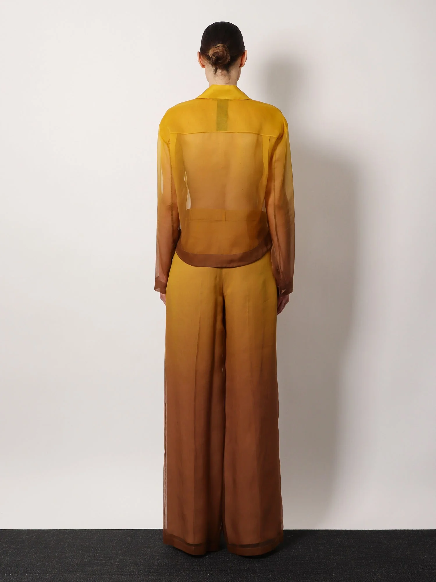 Max Mara Baffo Silk Trousers With Shaded Effect - Image 3