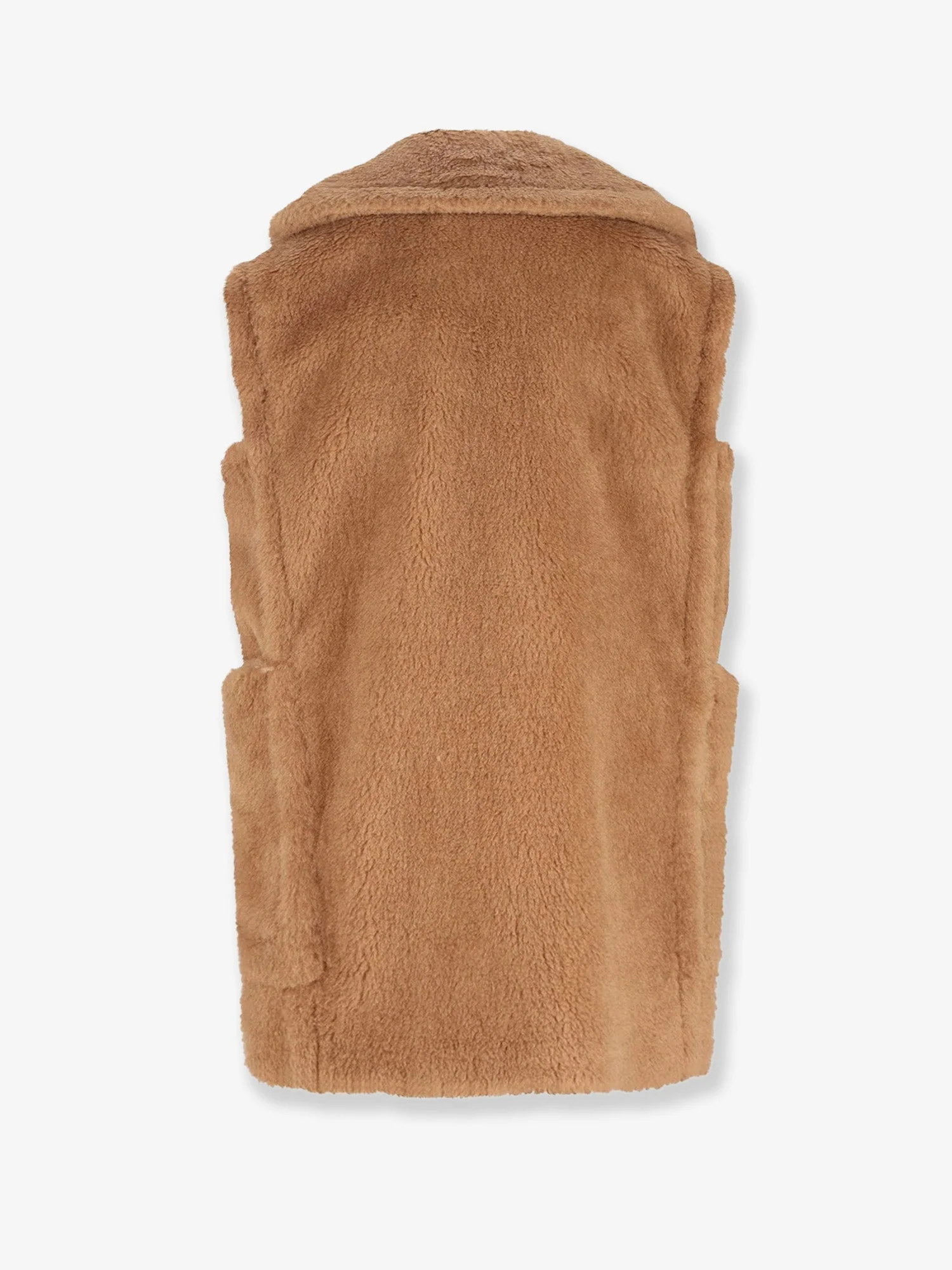 Max Mara Breda Camel And Silk Sleeveless Coat - Image 2