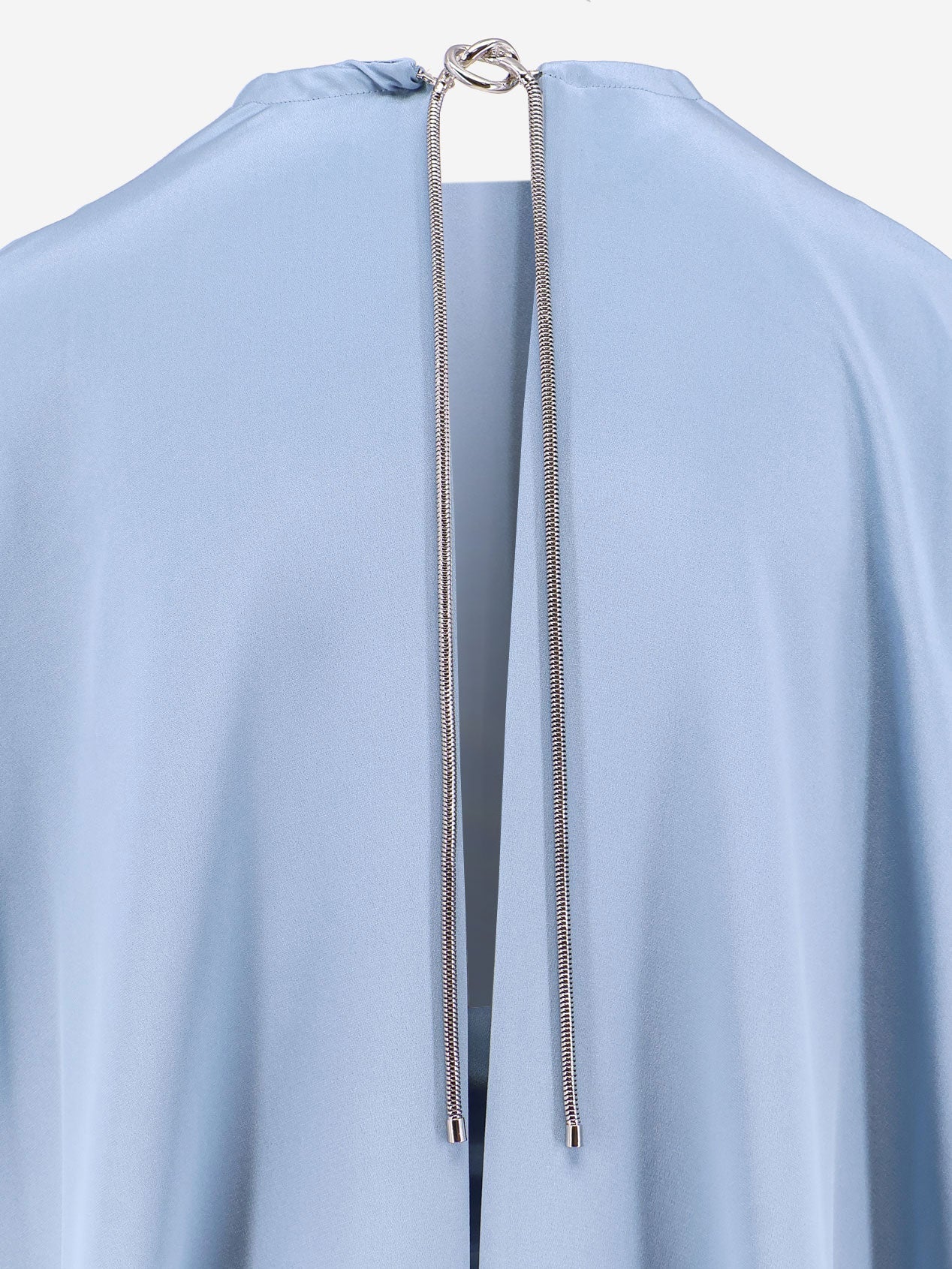 Max Mara Managua Silk Long Dress With Silk Cape And Metal Detail - Image 5