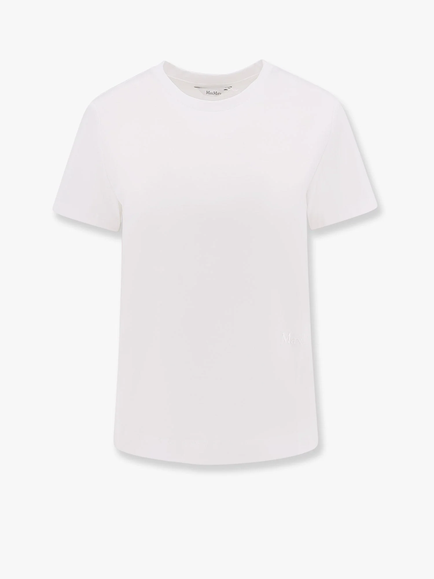Max Mara Nerina Cotton T-Shirt With Max Mara Embroidery - Image 4