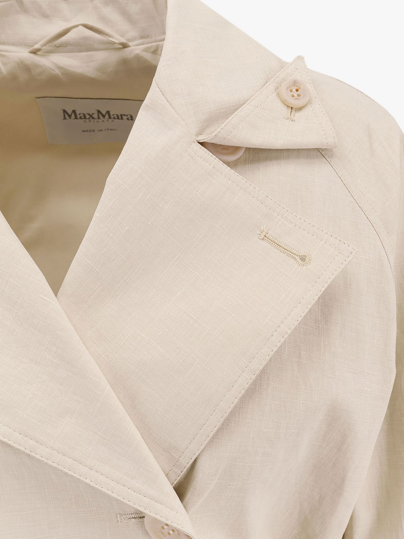 Max Mara Ronco Max Mara Sfilata Coated Linen Trench - Image 3