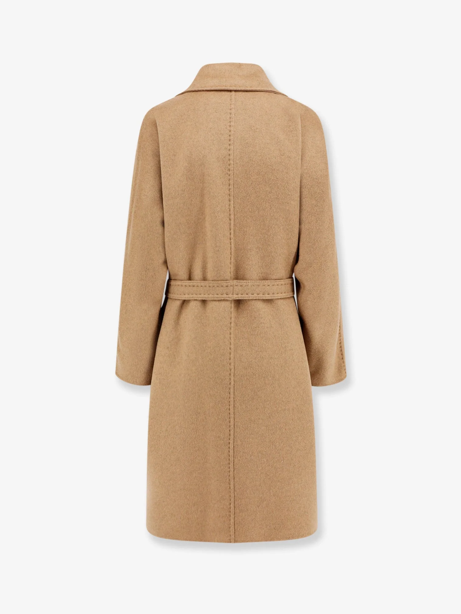 Max Mara Valle Cashmere Coat With Belt At Waist - Image 2