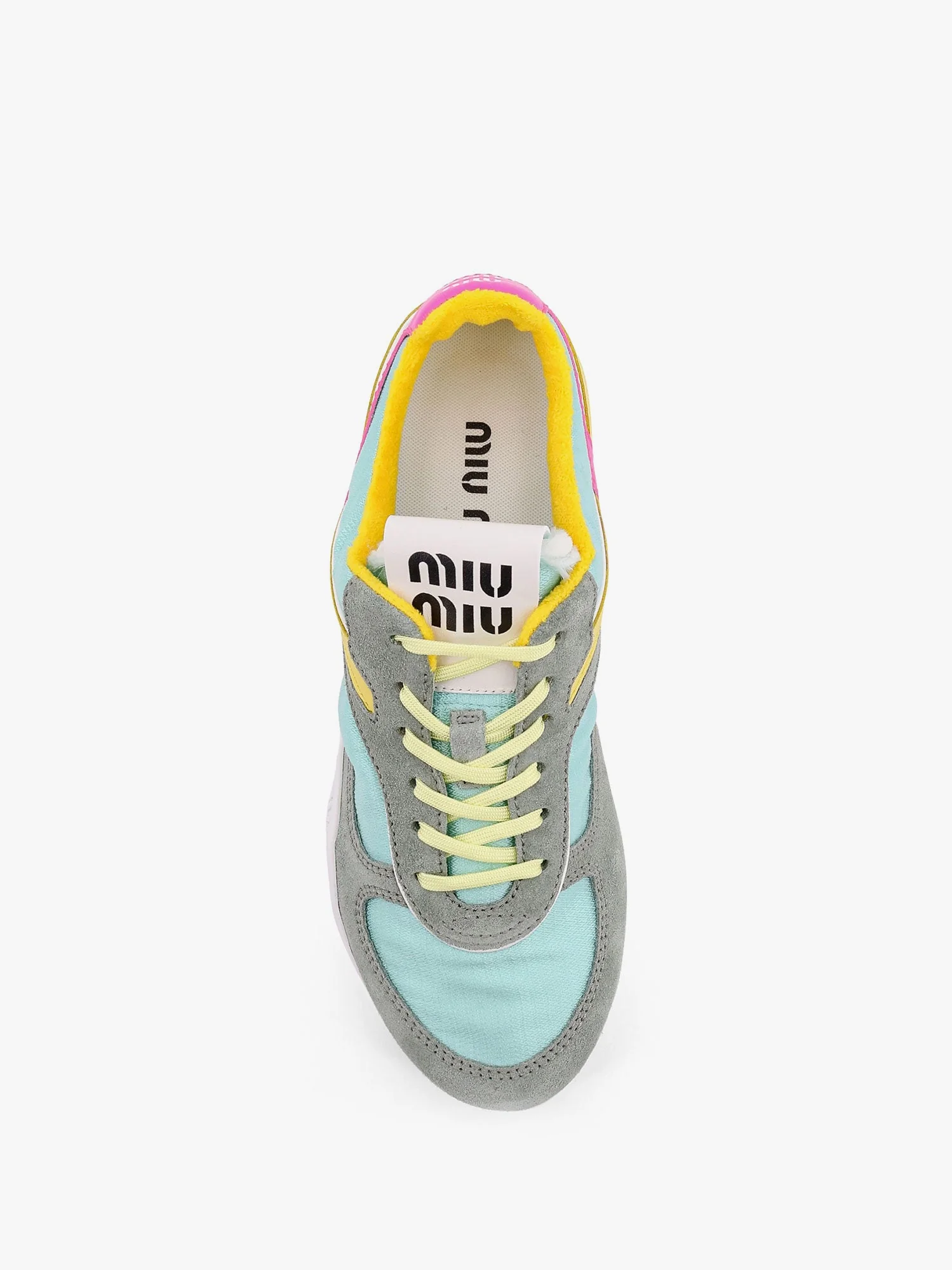 Miu Miu Gymnasium Low-Top Technical Fabric And Suede Sneackers - Image 5