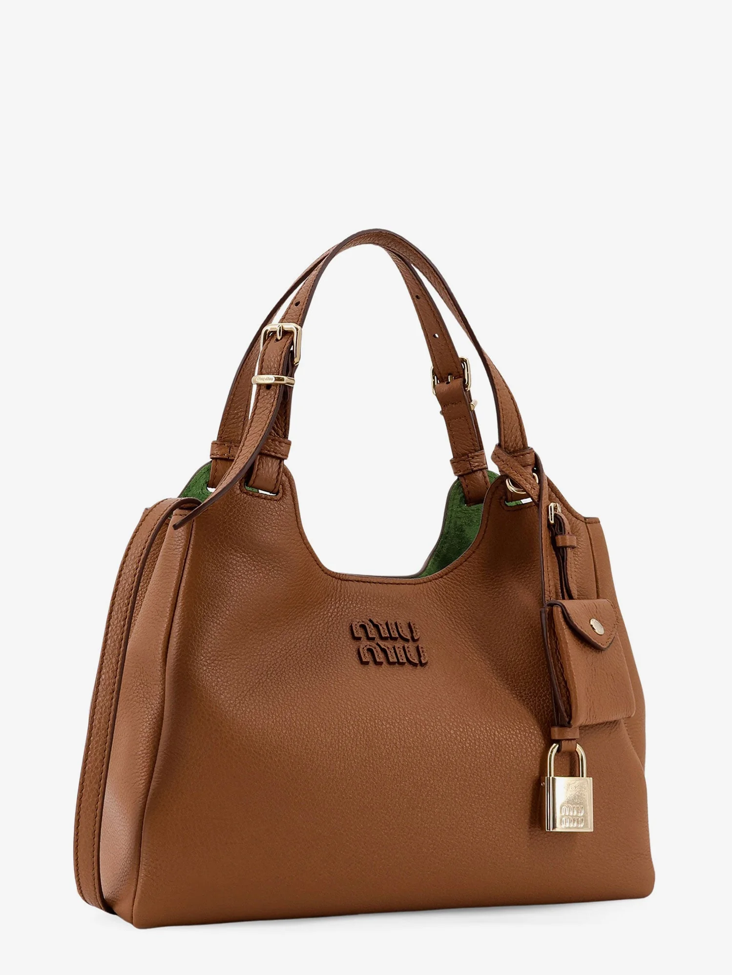 Miu Miu Hammered Leather Crossbody Bag - Image 8
