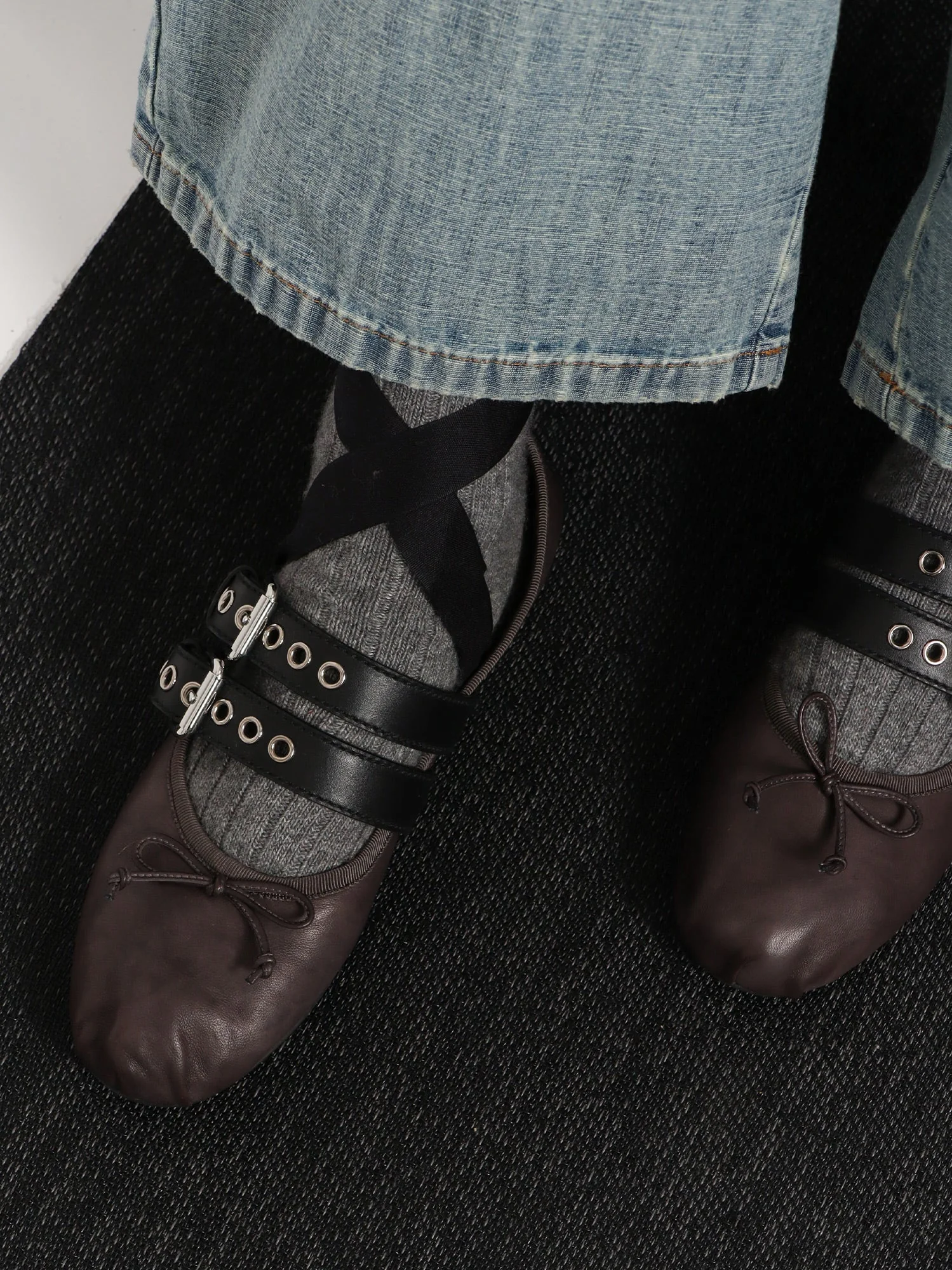 Miu Miu Leather Ballerinas - Image 2