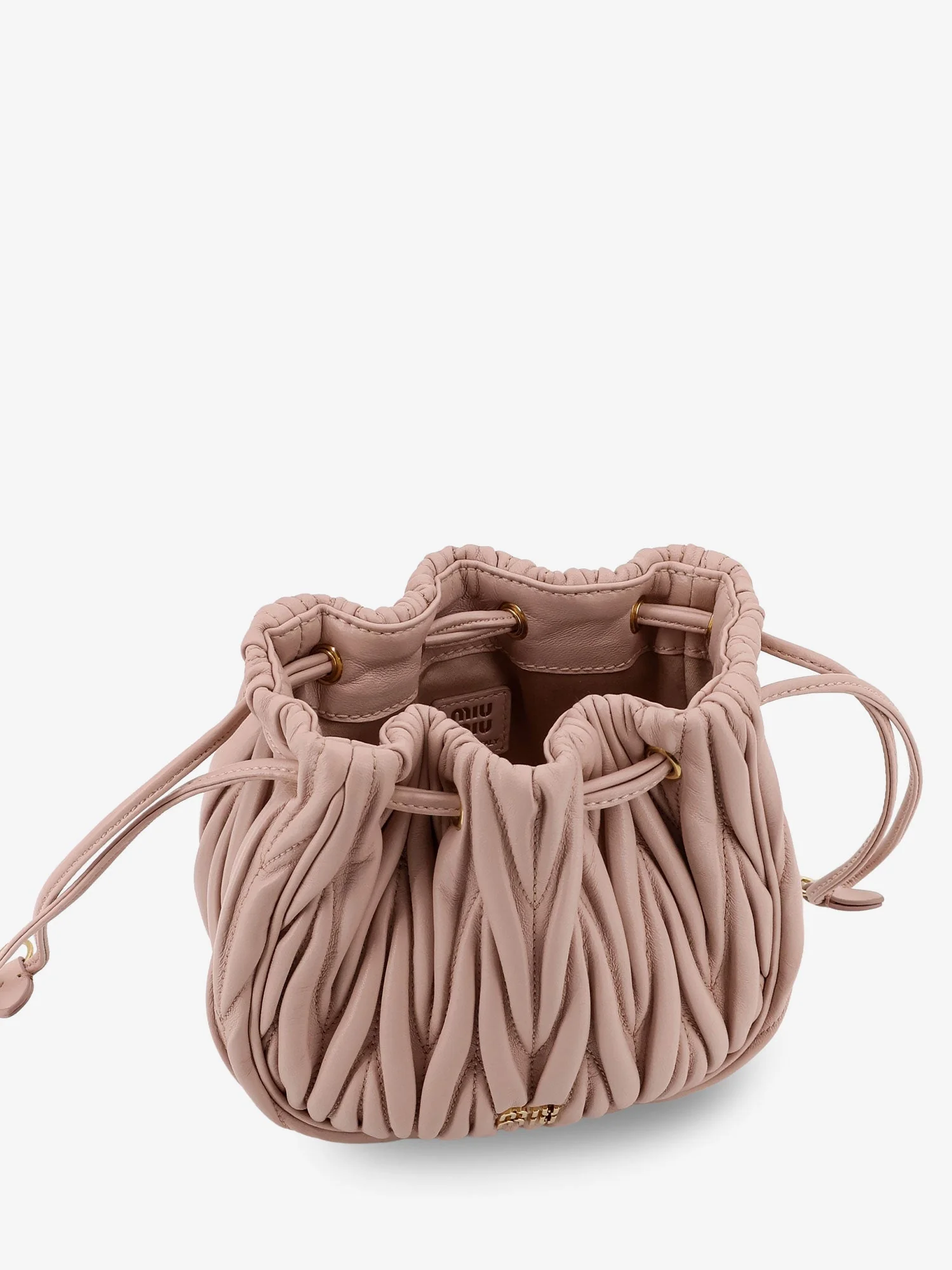 Miu Miu Matelassé Leather Bucket Bag - Image 5