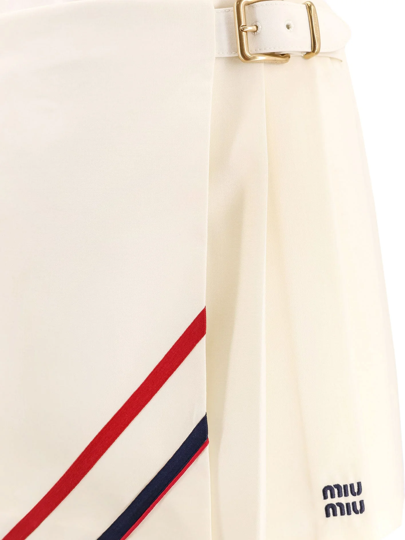 Miu Miu Plissé Wool And Mohair Skirt - Image 4