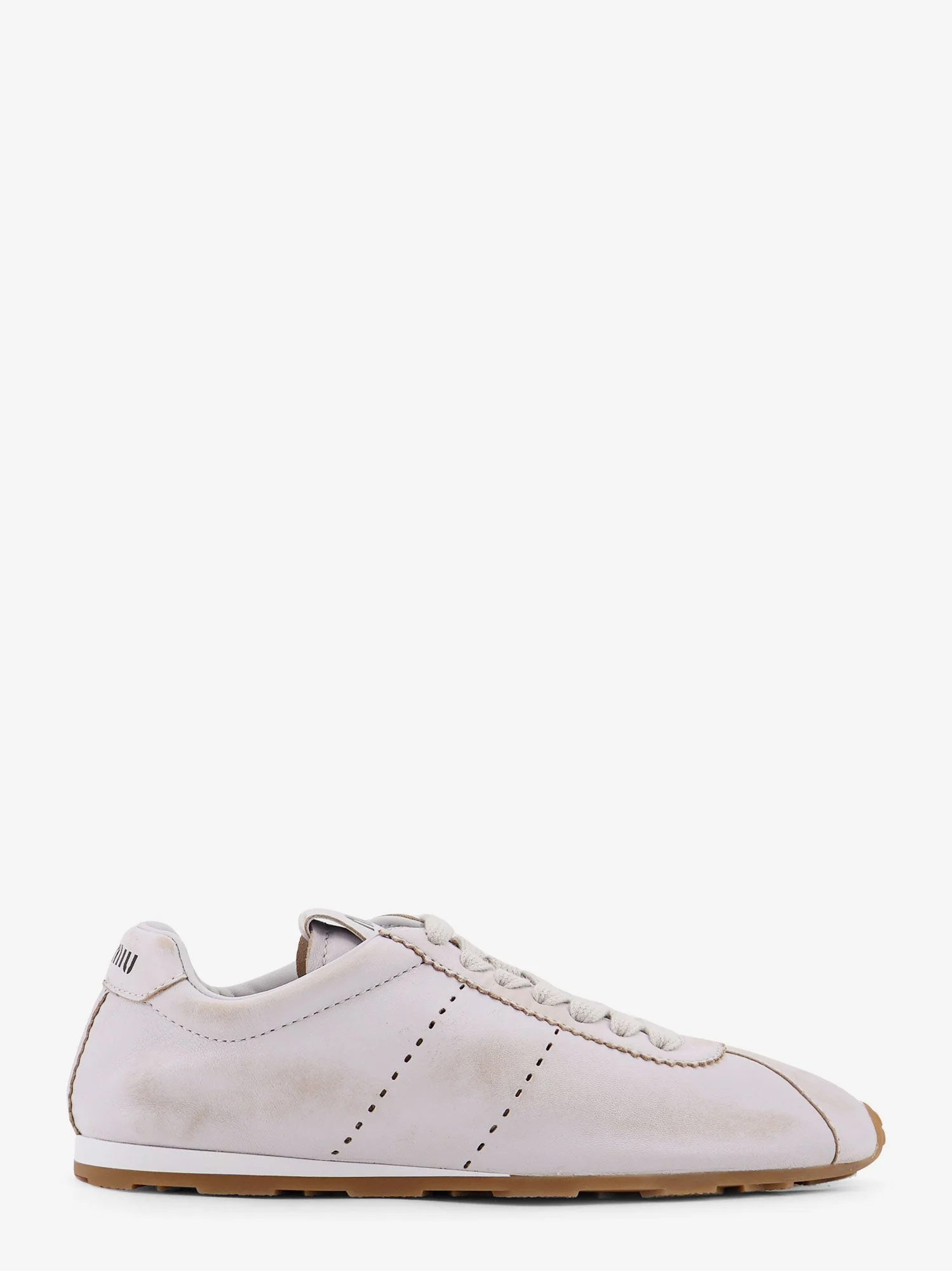 Miu Miu Plume Low-Top Leather Sneakers - Image 6
