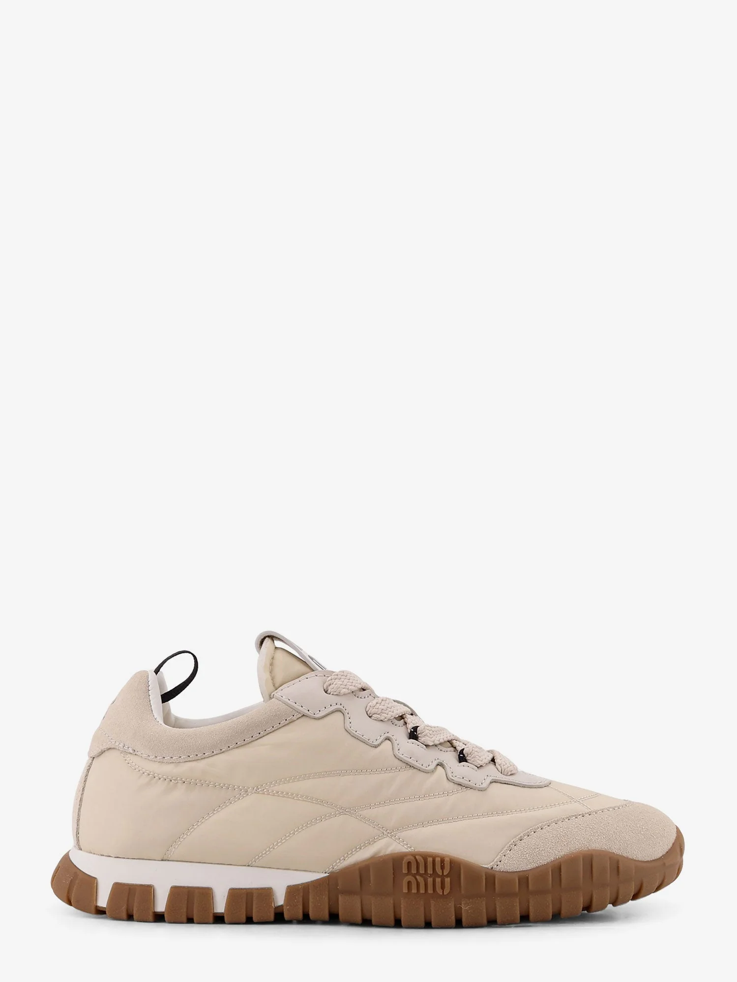Miu Miu Technical Fabric And Suede Tyre Sneakers