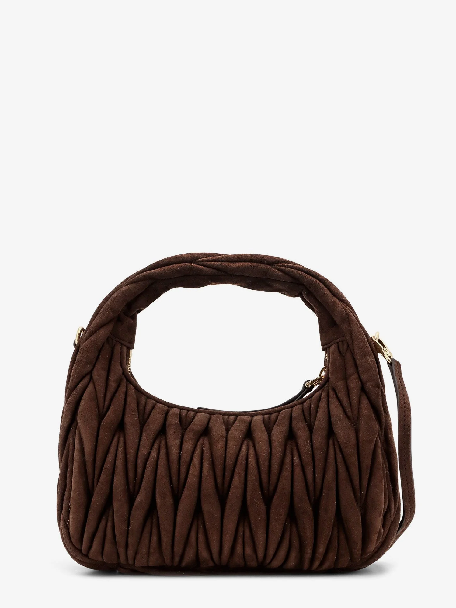 Miu Miu Wander Matelassé Suede Shoulder Bag - Image 12