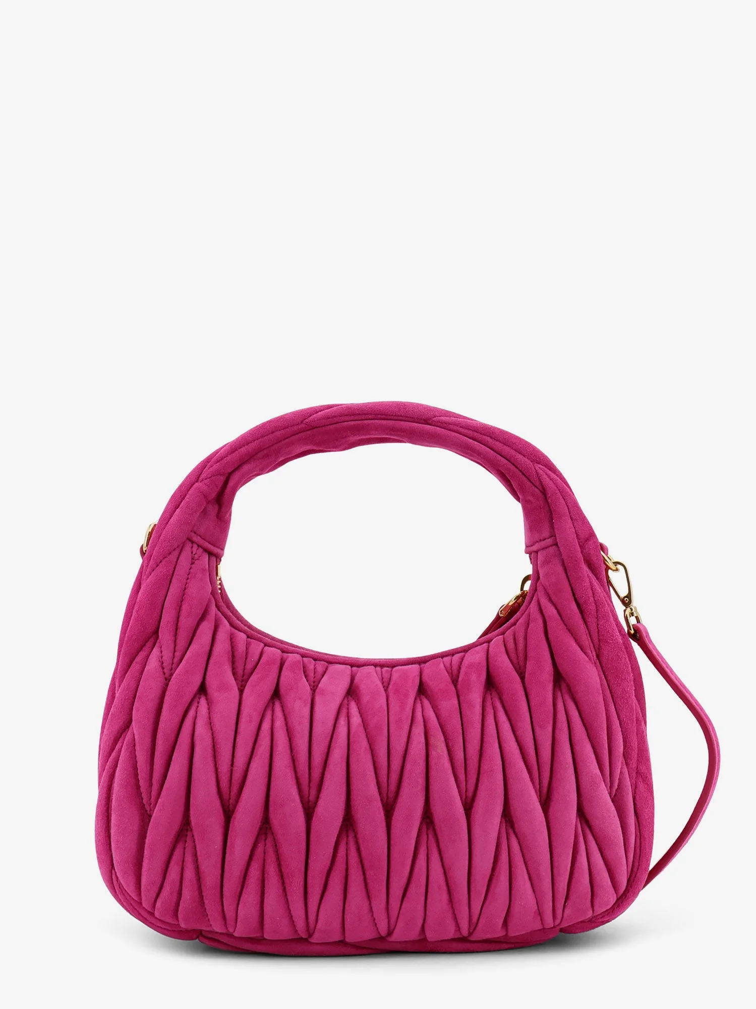Miu Miu Wander Matelassé Suede Shoulder Bag - Image 22