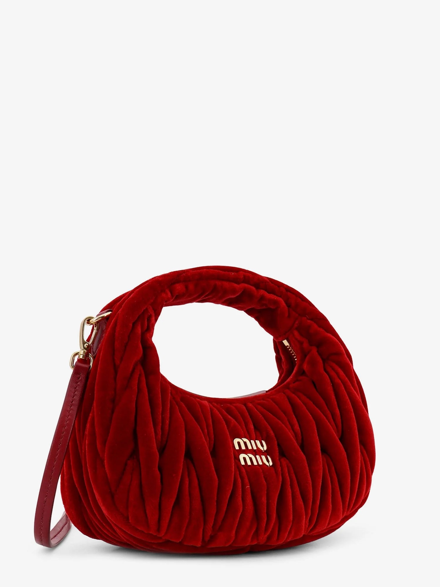 Miu Miu Wander Matelassé Velvet Mini Crossbody Bag - Image 3