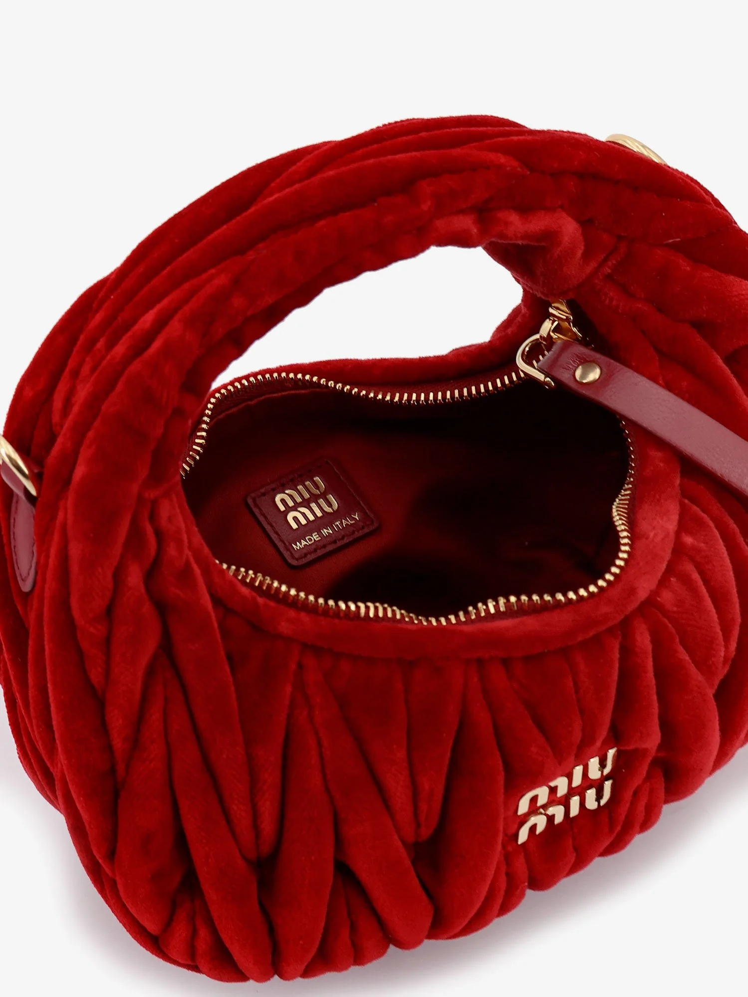 Miu Miu Wander Matelassé Velvet Mini Crossbody Bag - Image 4