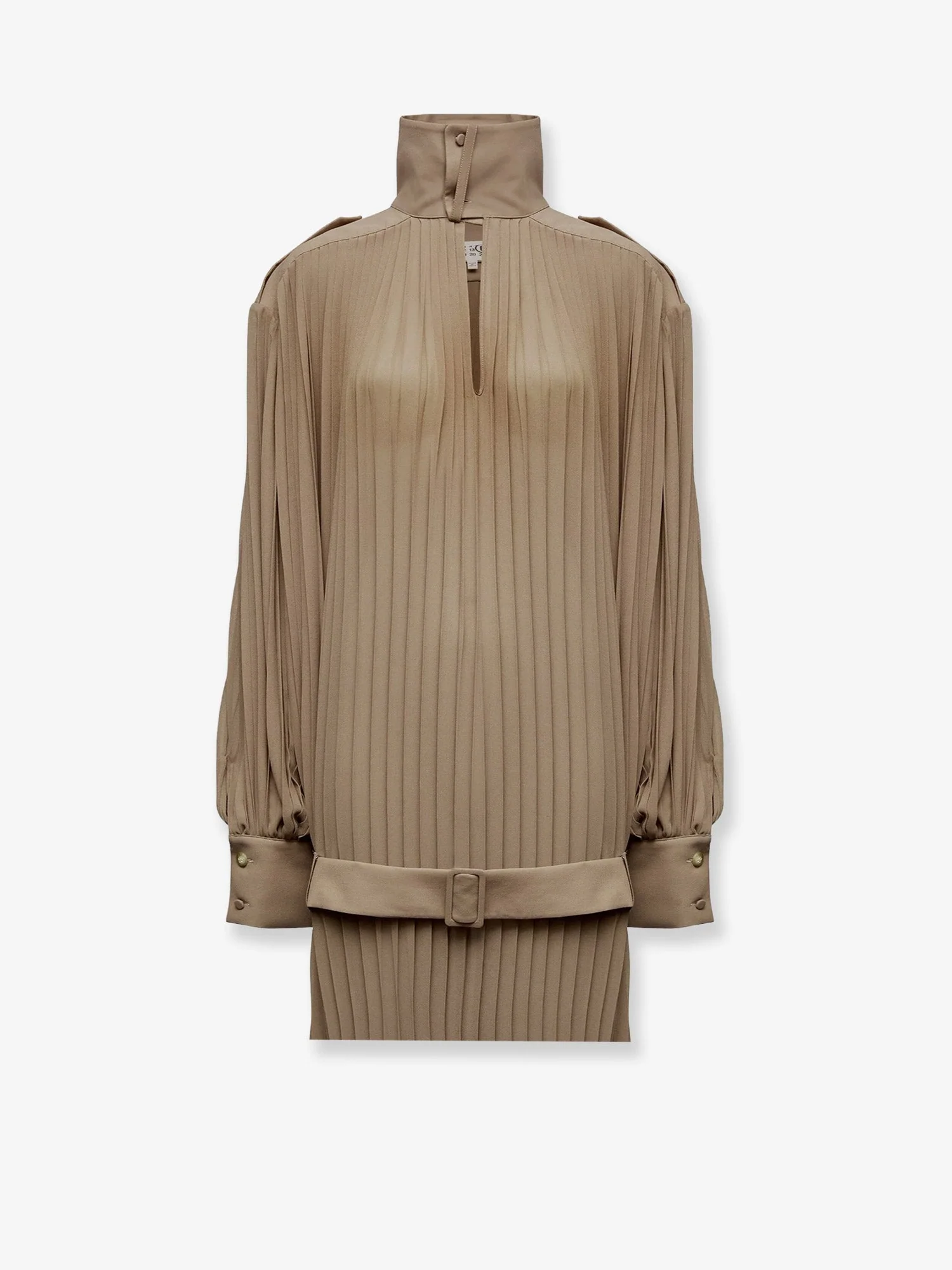 Mm6 Maison Margiela Pleated Dress With Belt