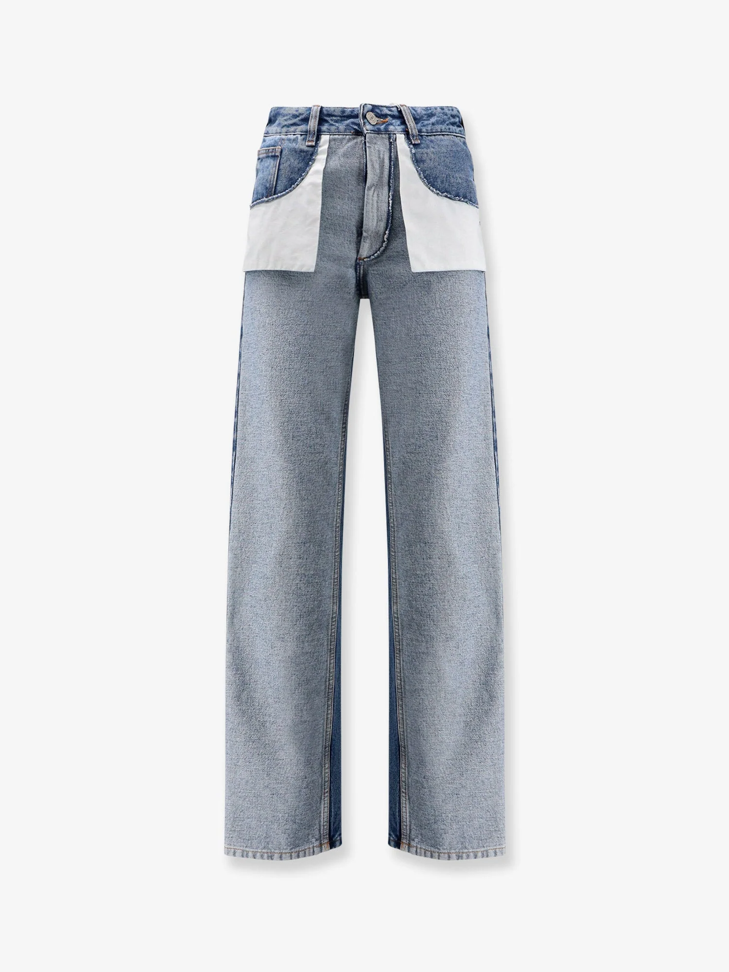 Mm6 Maison Margiela Straight Leg Jeans With Reverse Pockets