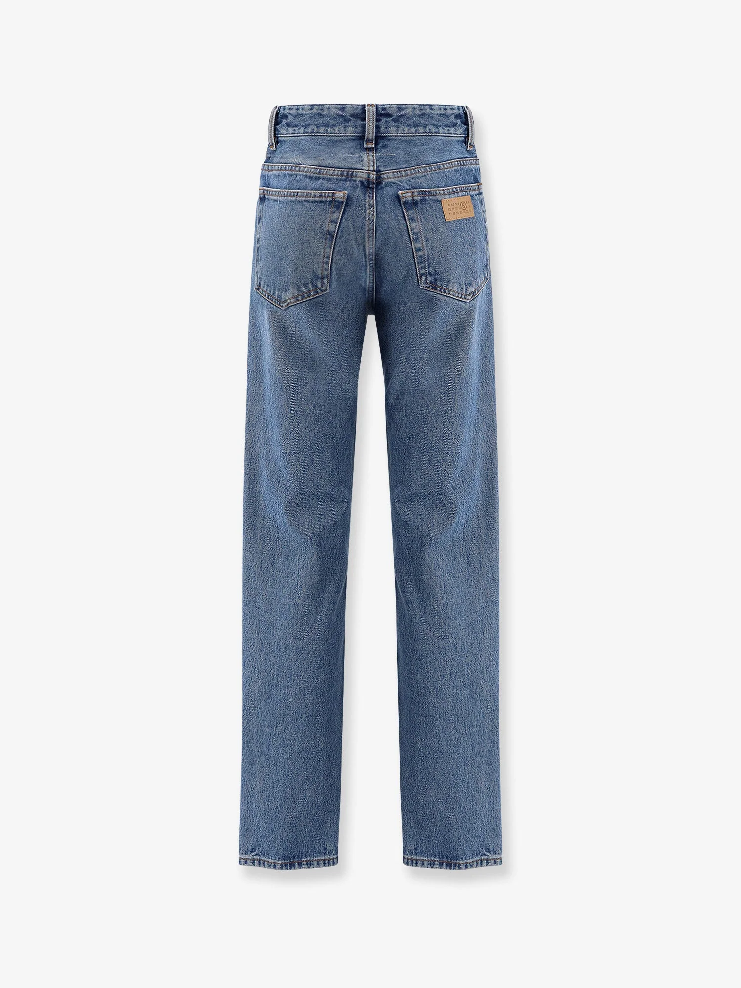 Mm6 Maison Margiela Straight Leg Jeans With Reverse Pockets - Image 2