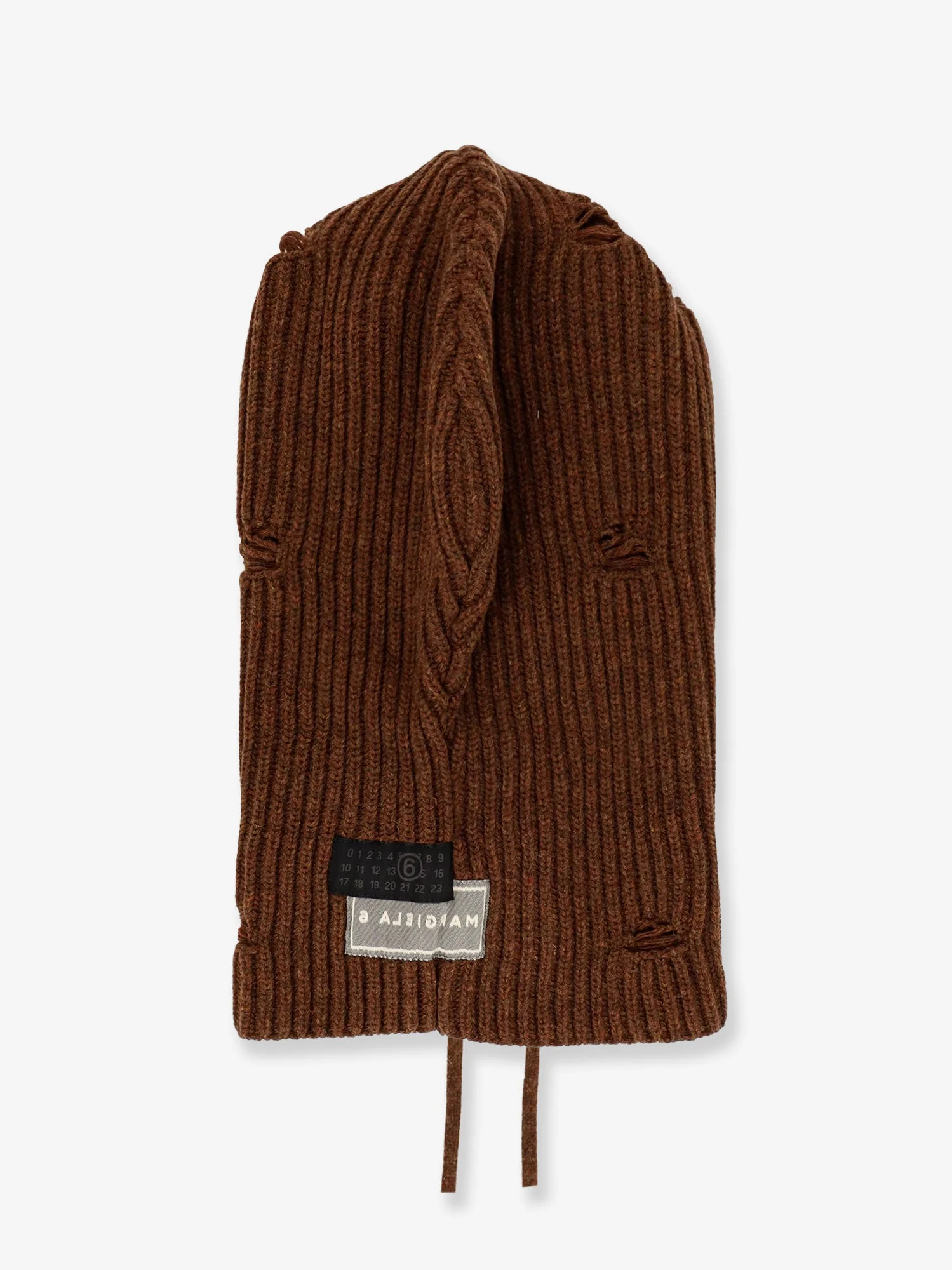 Mm6 Maison Margiela Wool Blend Balaclava With Distressed Effect - Image 5