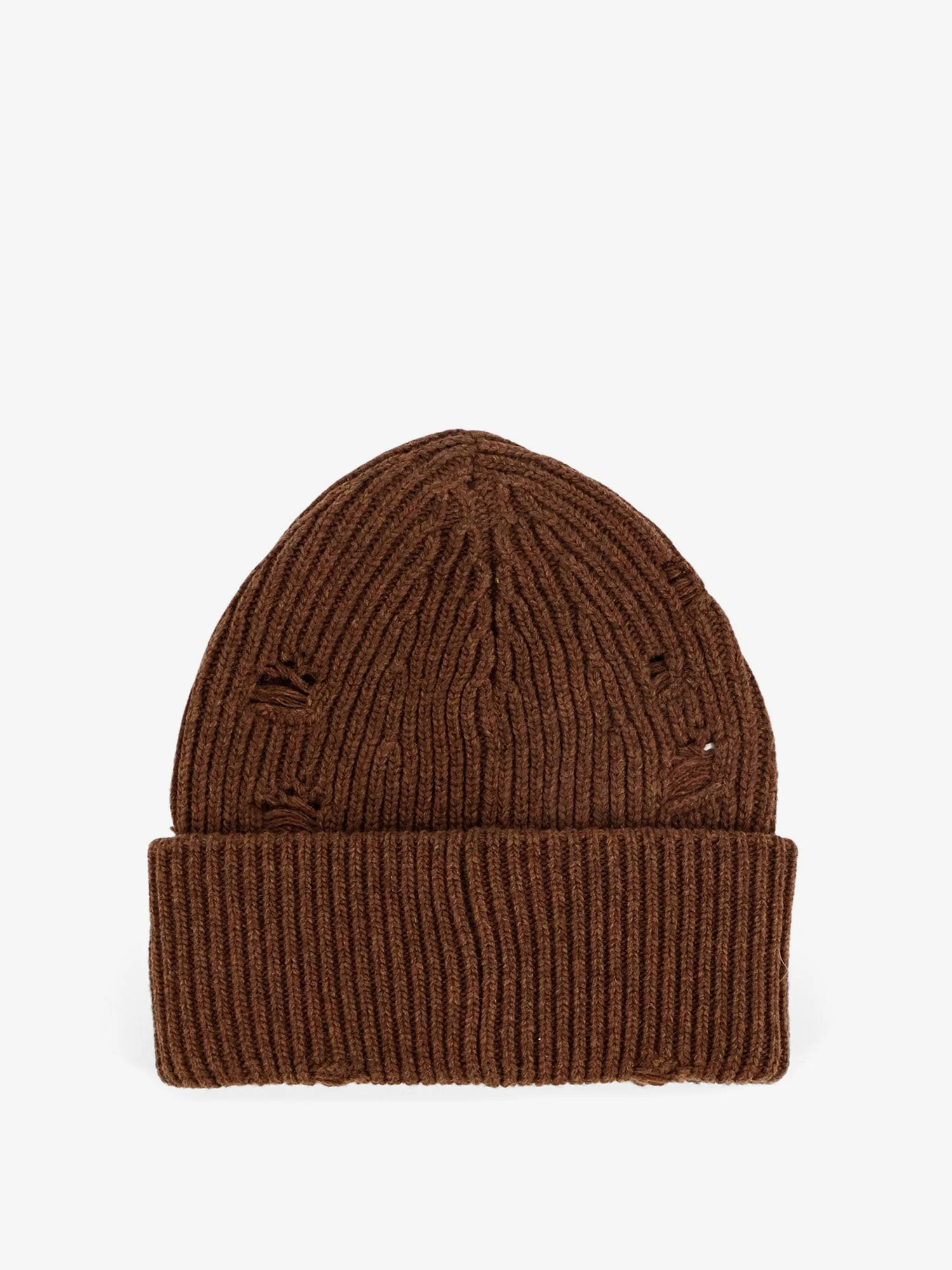 Mm6 Maison Margiela Wool Blend Beanie Hat With Distressed Effect - Image 5