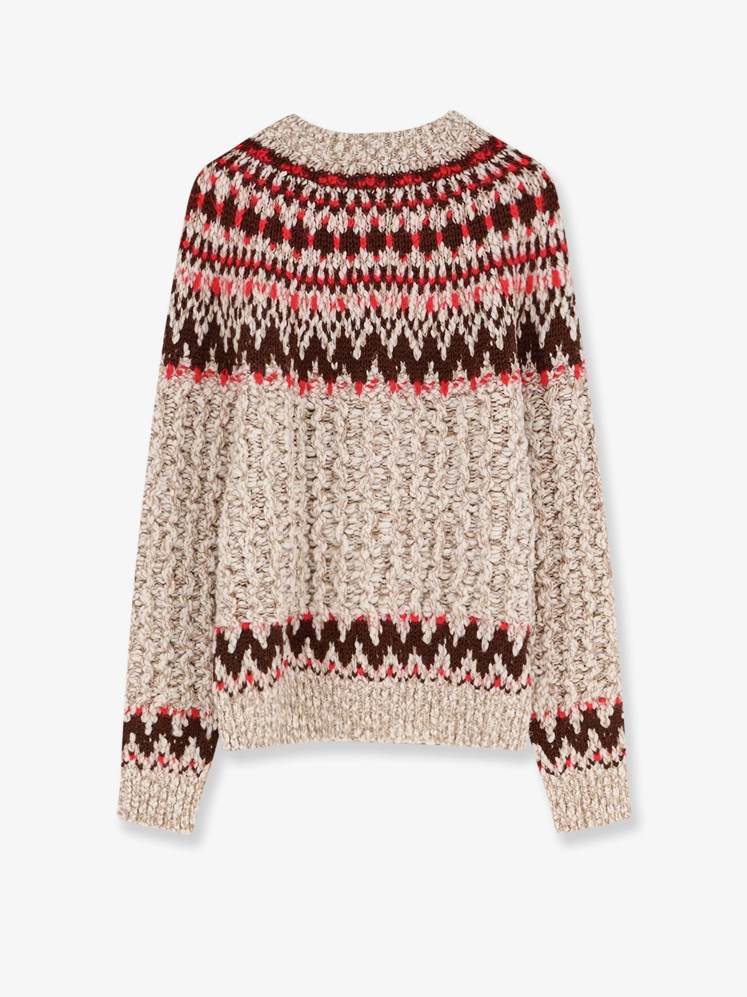 Moncler Grenoble Jacquard Wool Blend Sweater With Geometric Pattern - Image 2