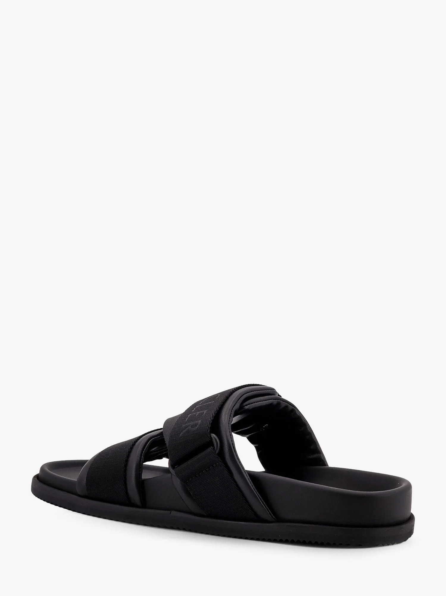 Moncler Mon Summer Leather Sandals With Nylon Details - Image 3