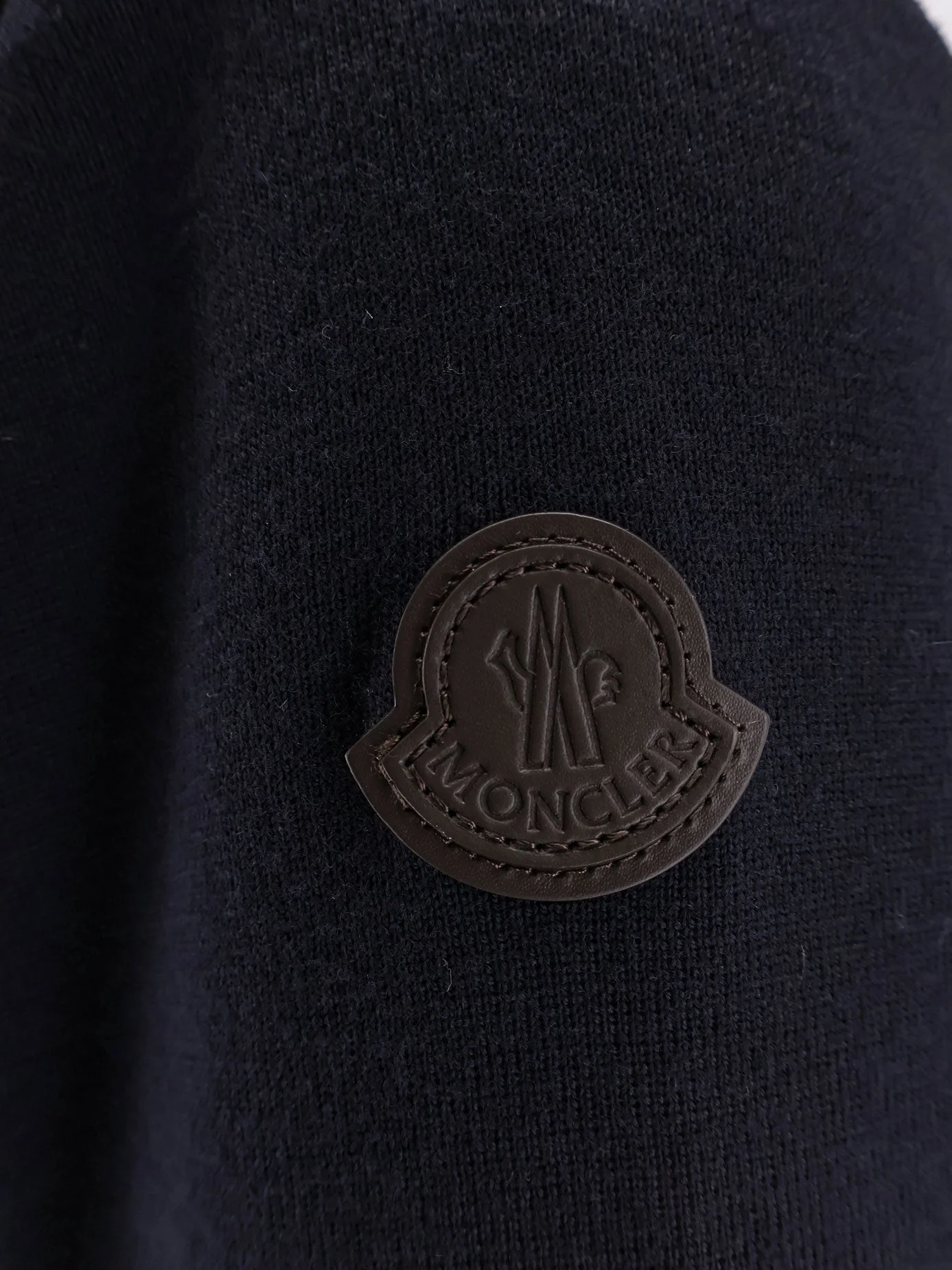Moncler Nylon Down Jacket With Wool Sleeves - Image 3
