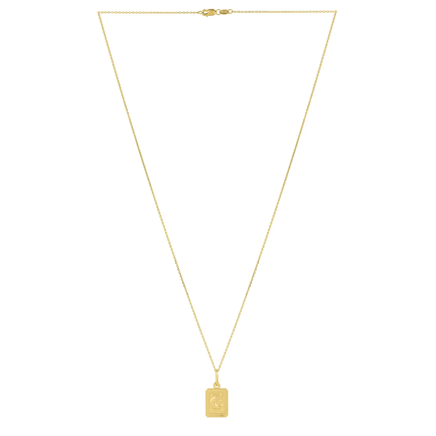 Moon and Stars Necklace in 14K Yellow Gold - Image 2