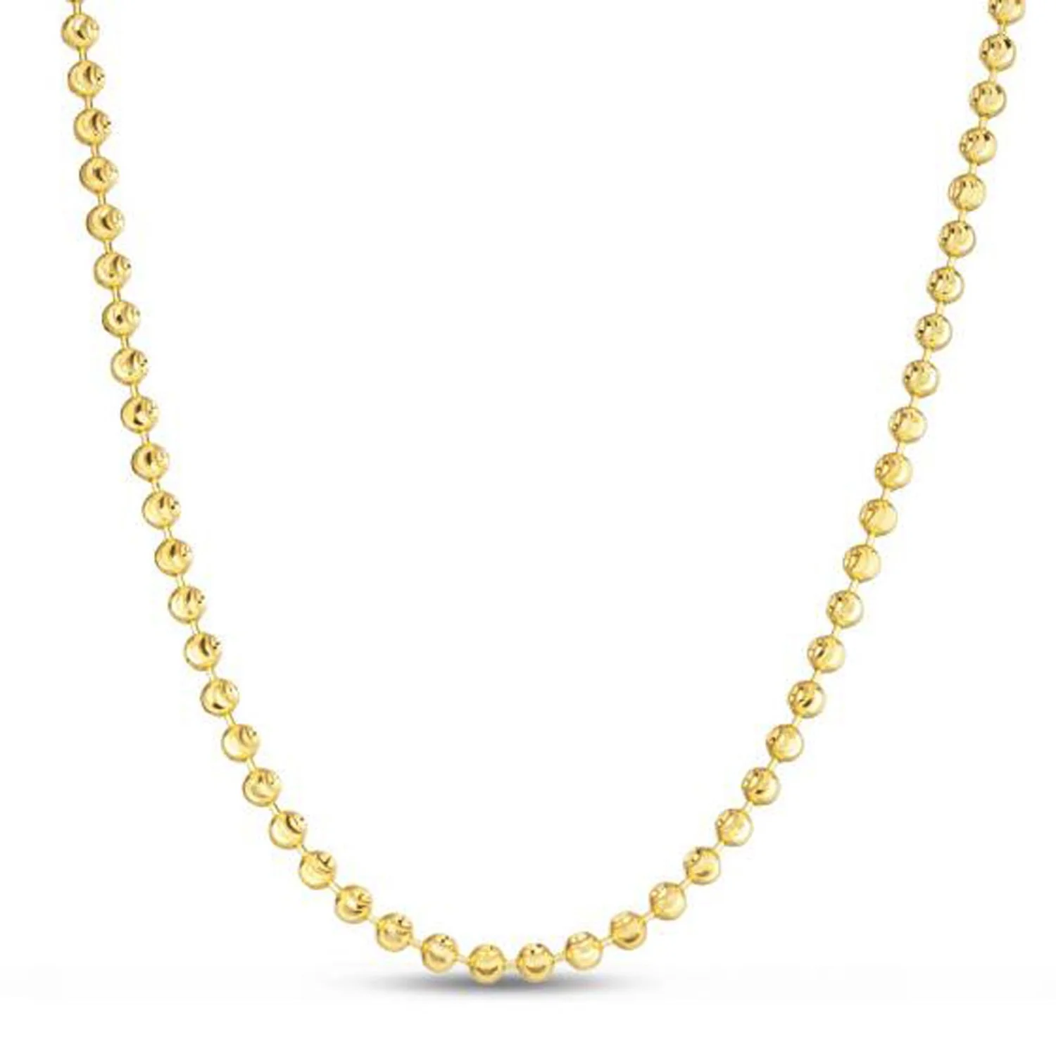 Moon Cut Bead Chain in 14k Yellow Gold (4.0 mm) - Image 2