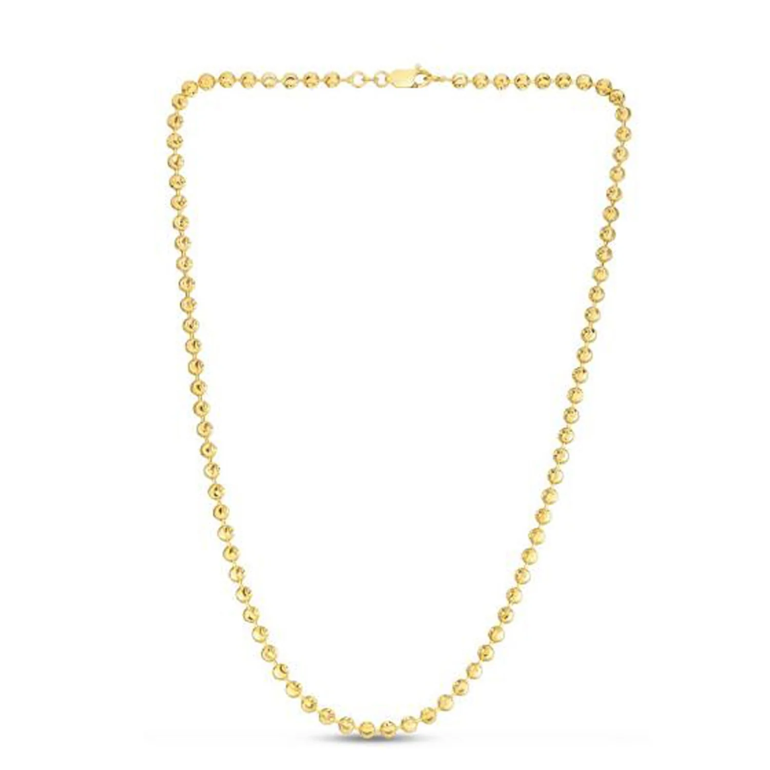 Moon Cut Bead Chain in 14k Yellow Gold (4.0 mm) - Image 5