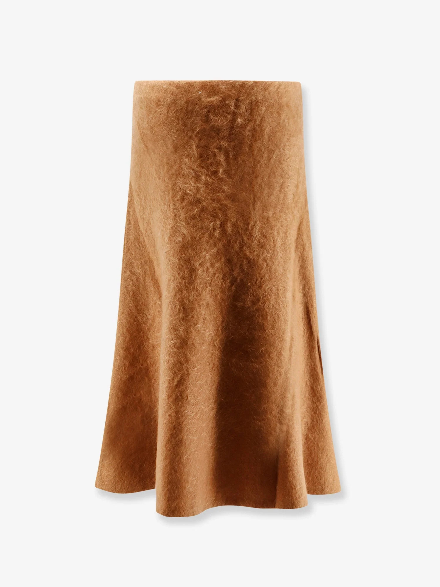 Nude Cashmere Midi Skirt - Image 11