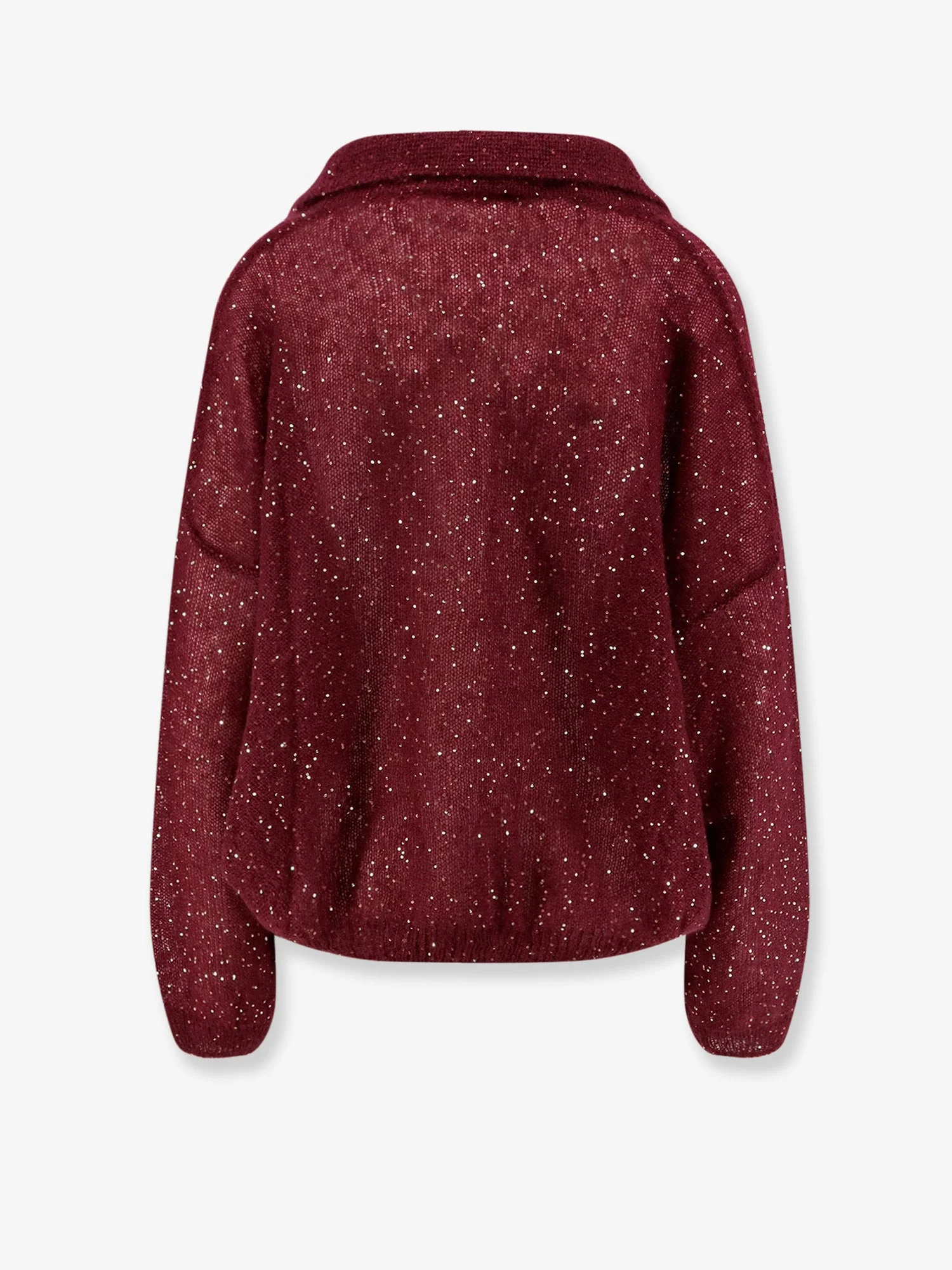 Nude Mohair Blend Sweater With Sequins - Image 2