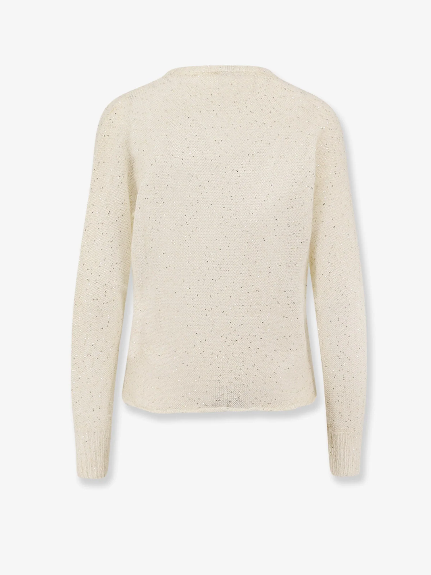 Nude Mohair Blend Sweater With Sequins - Image 5