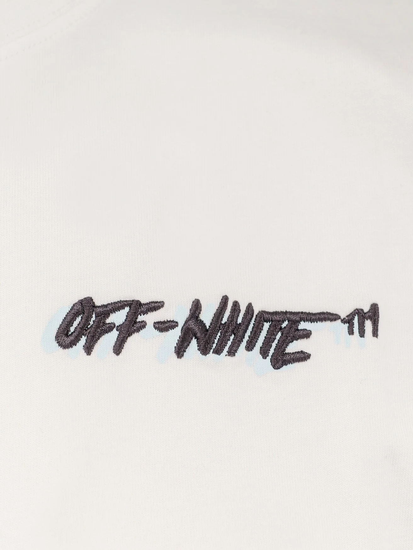 Off White Cotton T-Shirt - Image 3