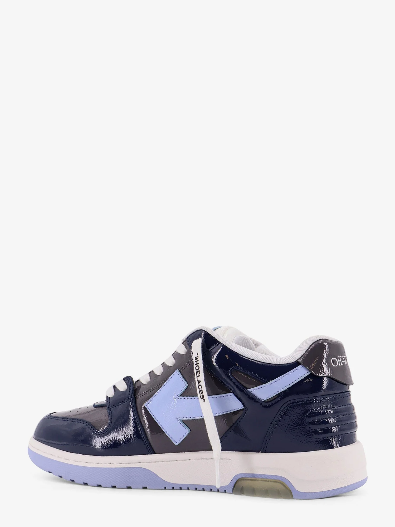 Off White Ooo Patent Lea Low-Top Patent Leather Sneakers - Image 3