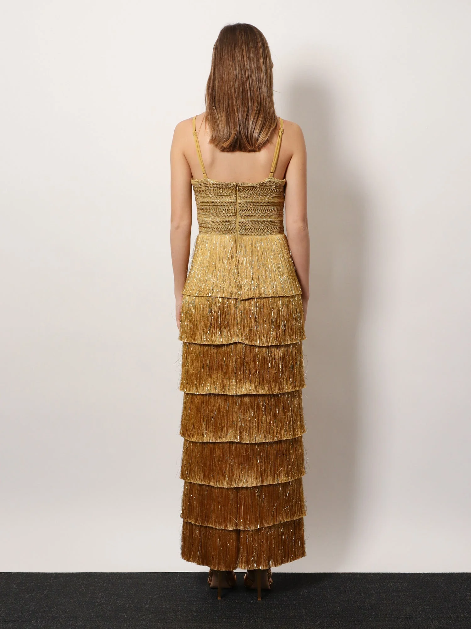 Patbo Long Dress With Embroidered Courset And Fringes - Image 3