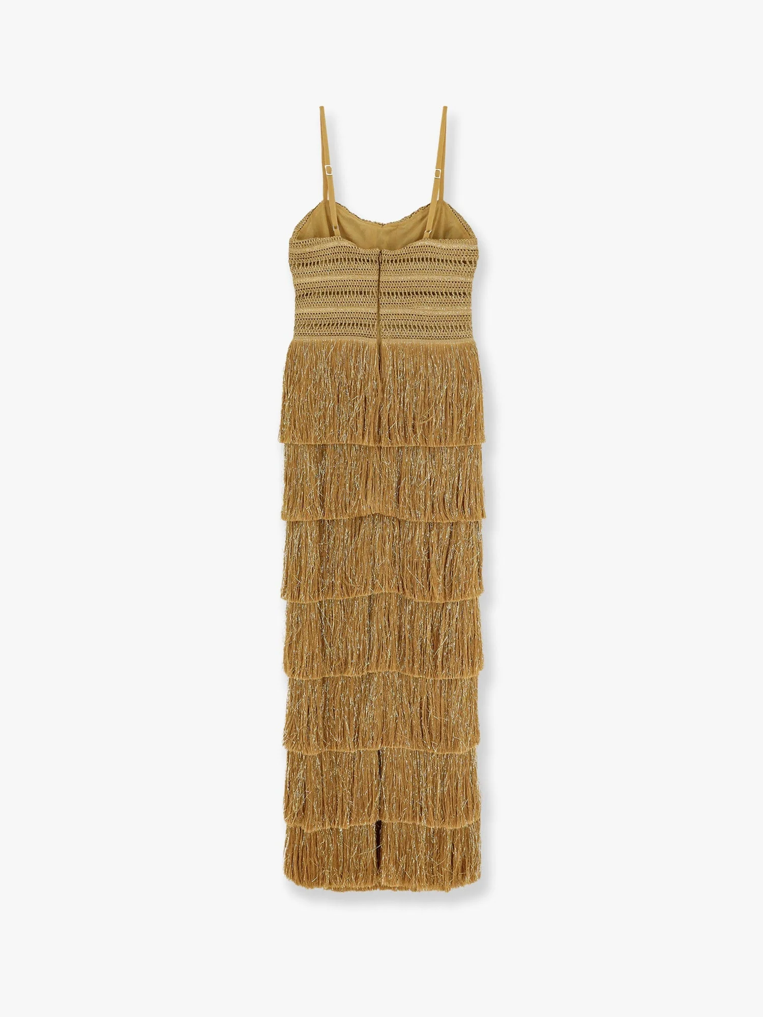 Patbo Long Dress With Embroidered Courset And Fringes - Image 5