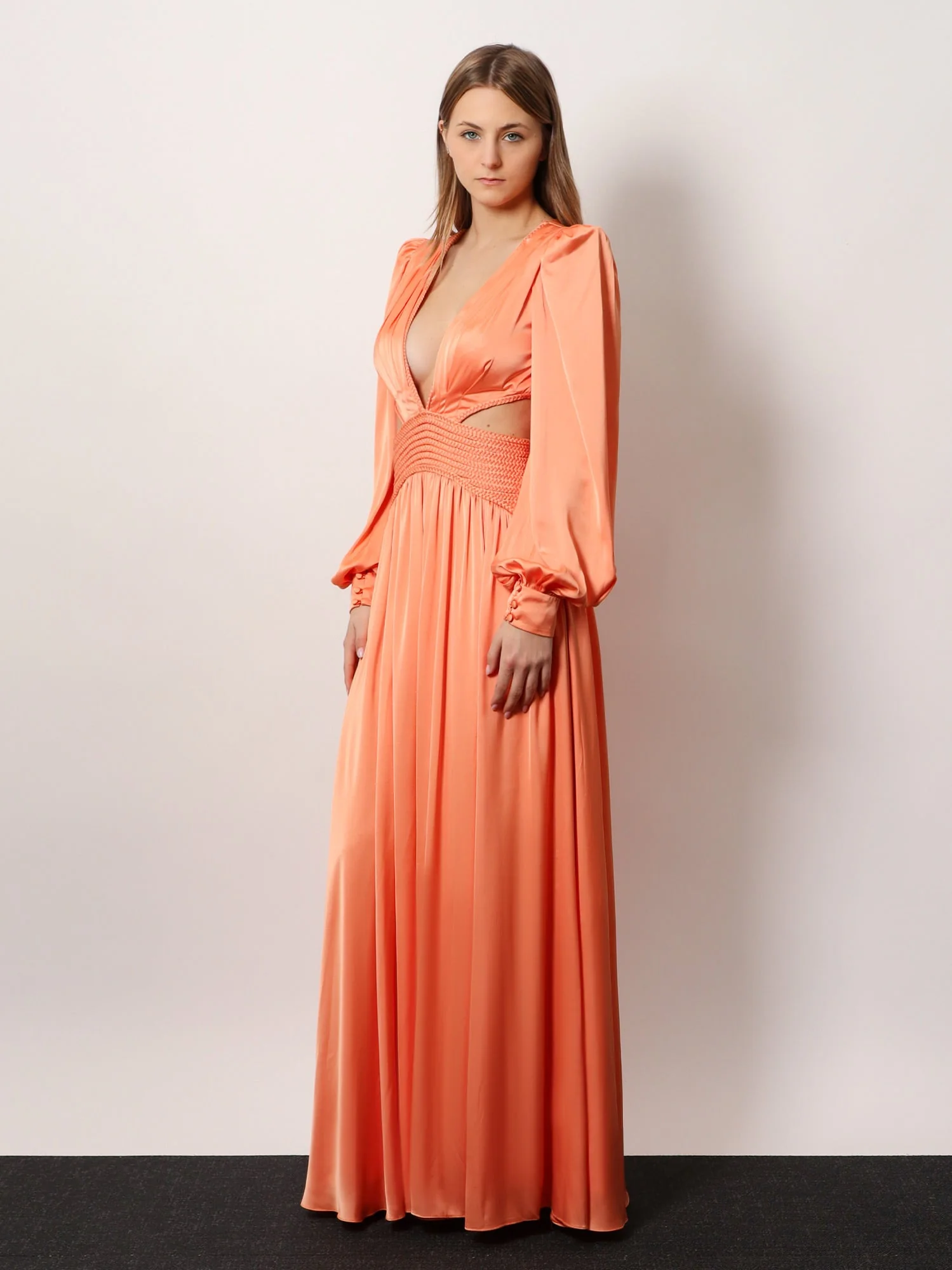 Patbo Satin Sunset Long Dress With Cut-Out Details - Image 2