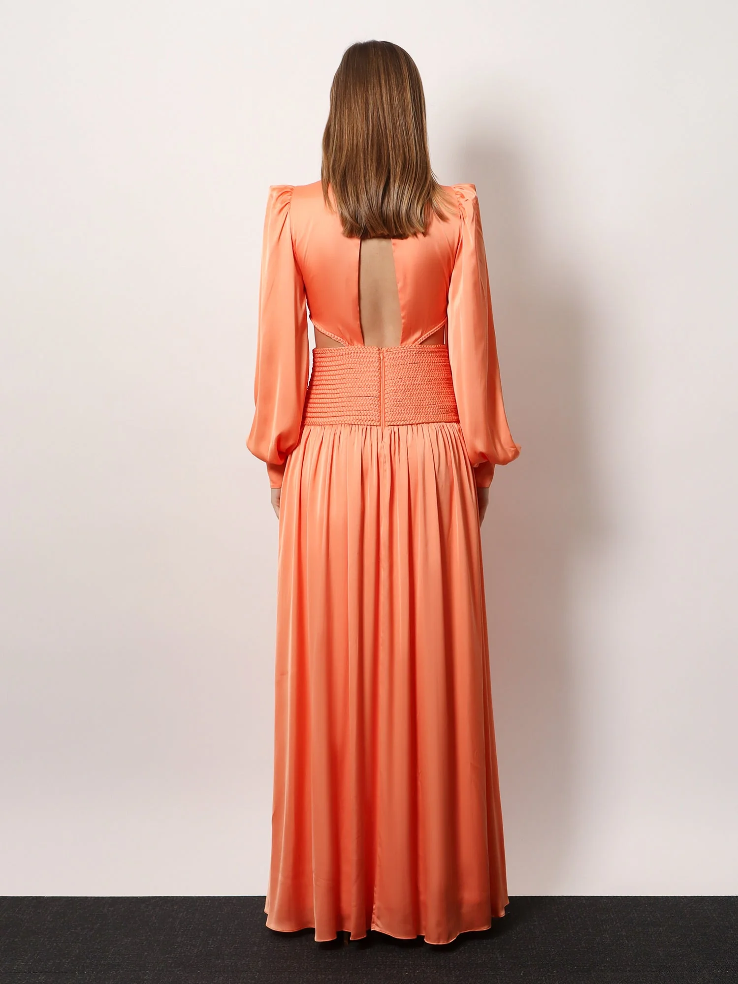 Patbo Satin Sunset Long Dress With Cut-Out Details - Image 3