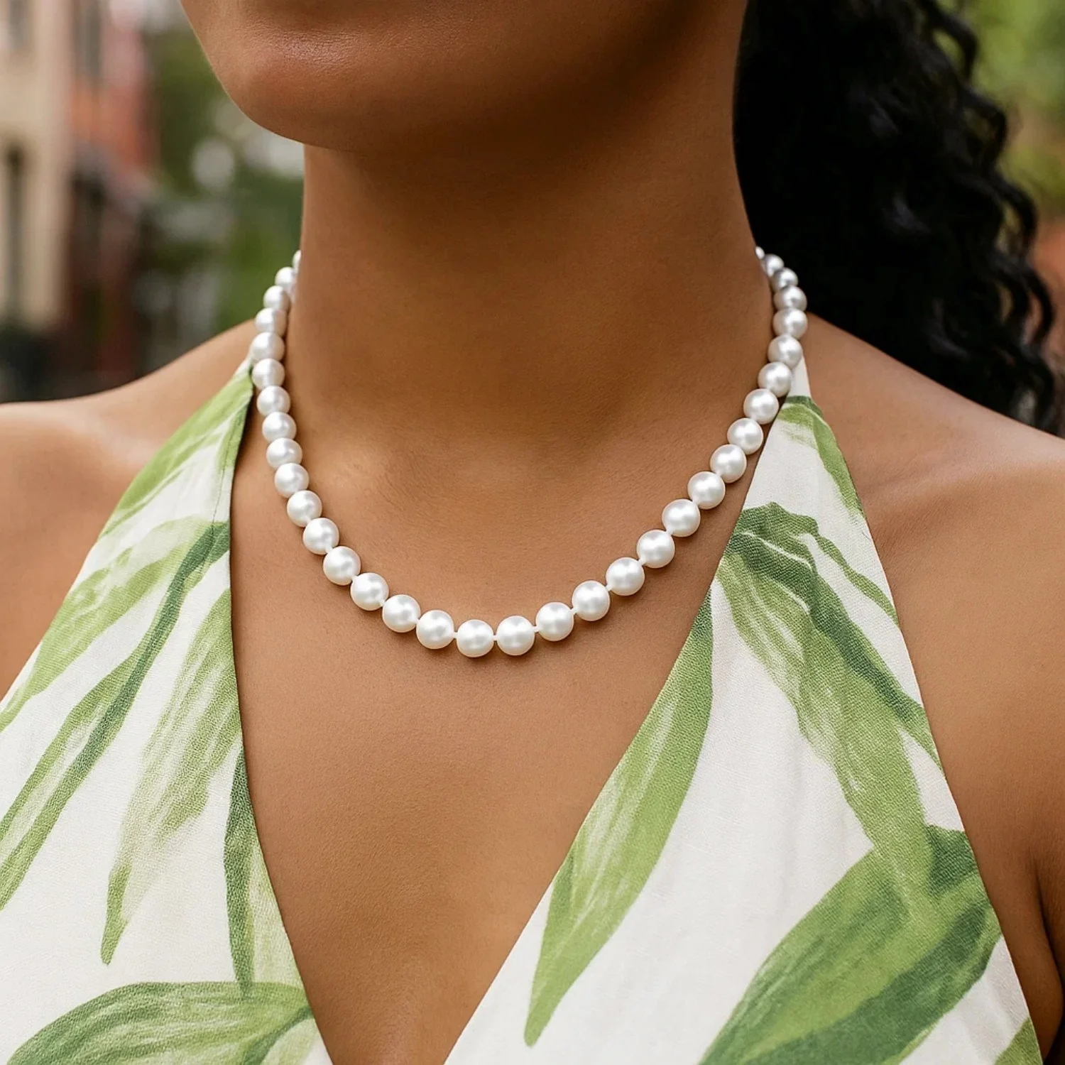 Pearl Necklace with 14K Yellow Gold - Image 11