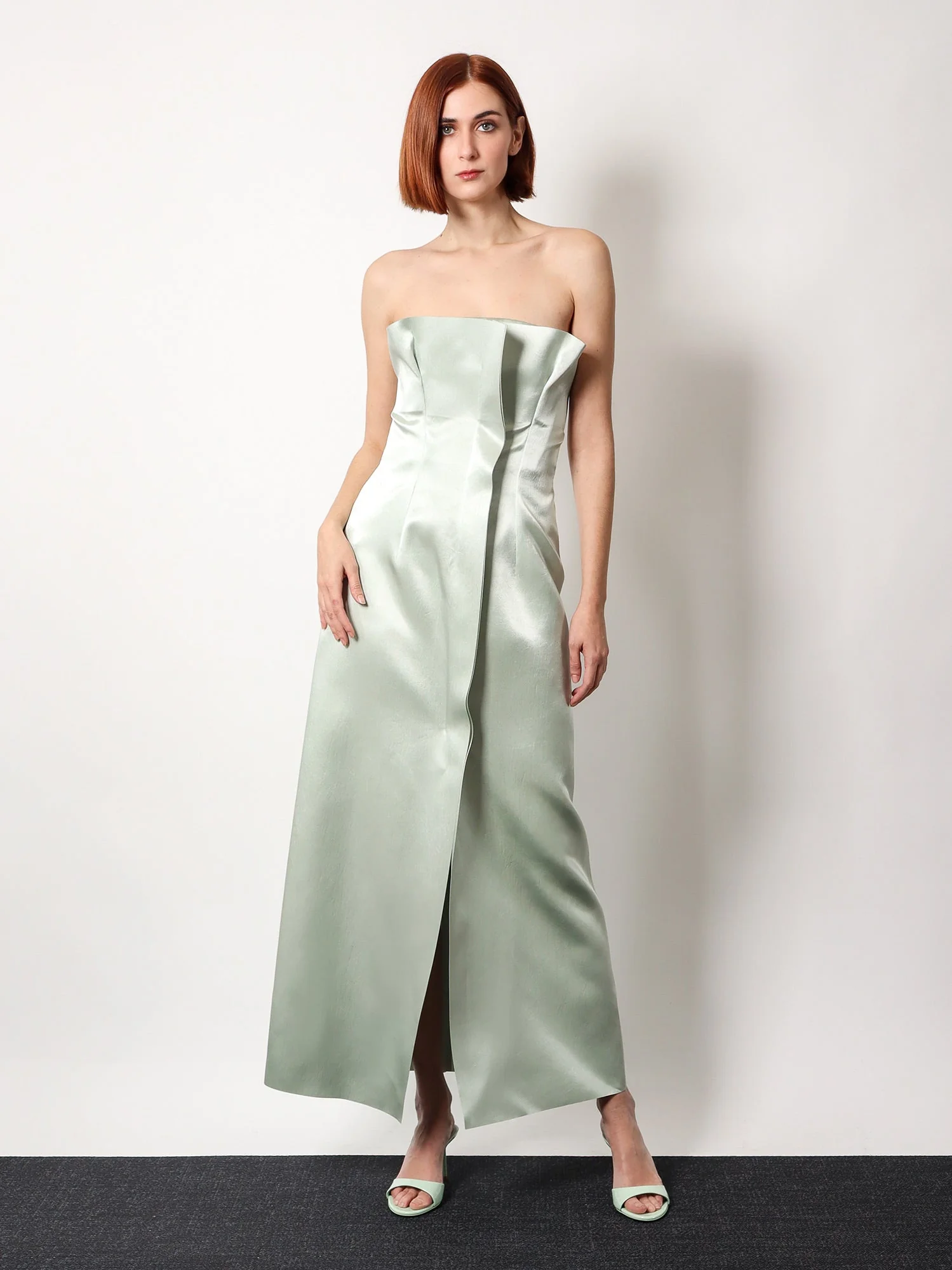 Philosophy Di Lorenzo Serafini Satin Long Dress With Bustier - Image 2