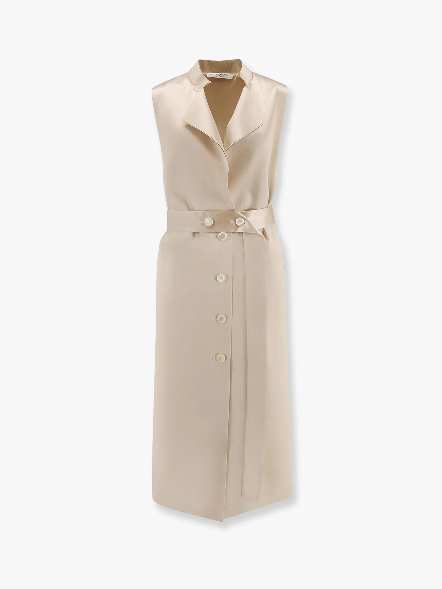 Philosophy Di Lorenzo Serafini Satin Vest/Dress With Belt