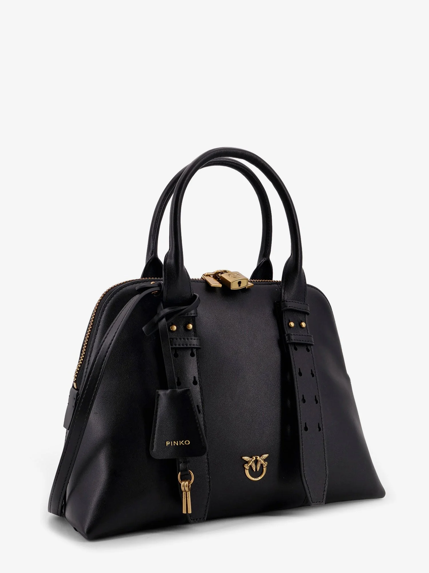 Pinko Bowling Bag Leather Shoulder Bag - Image 3