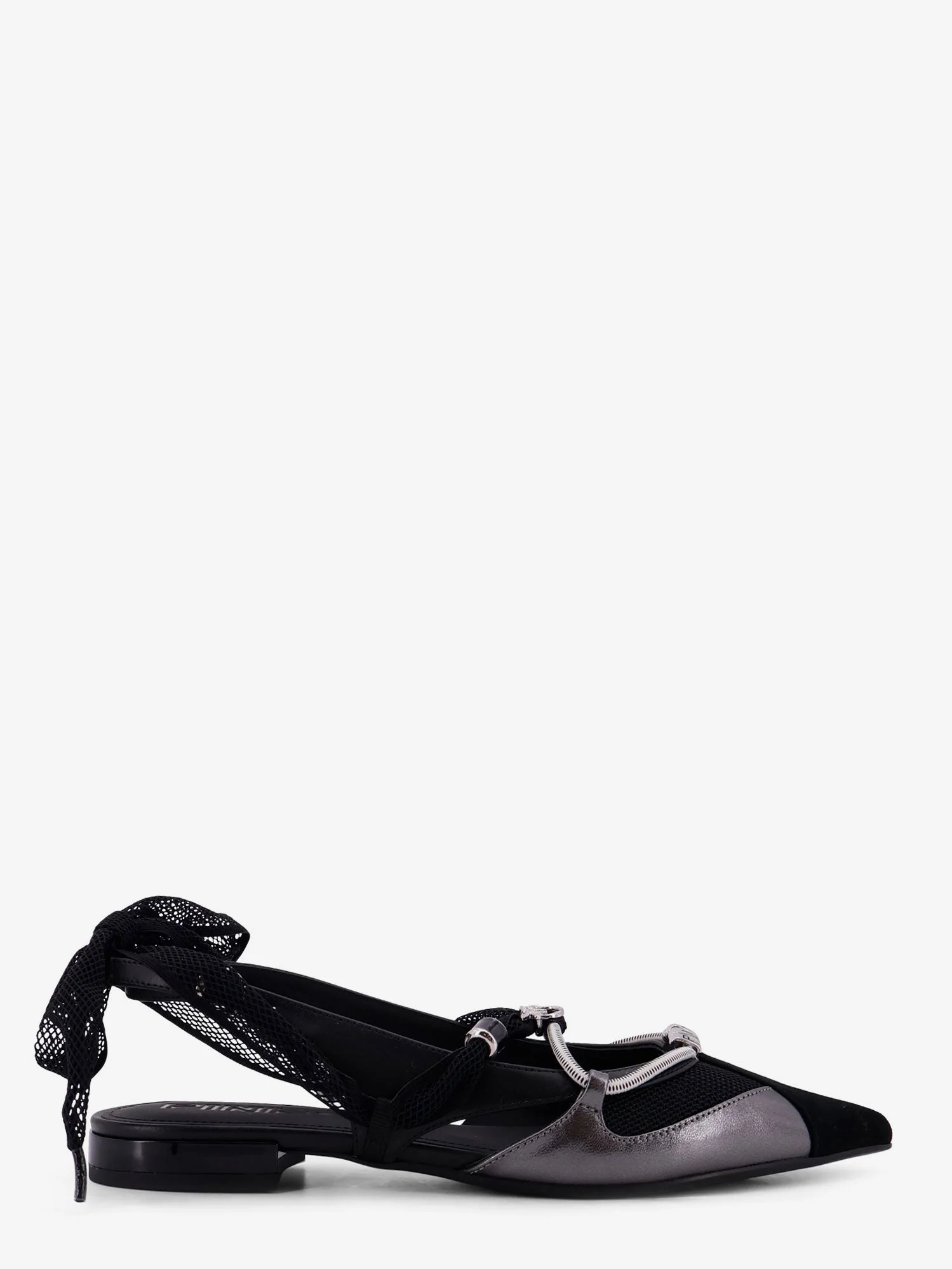 Pinko Gianira Leather Ballerinas With Suede Inserts - Image 5