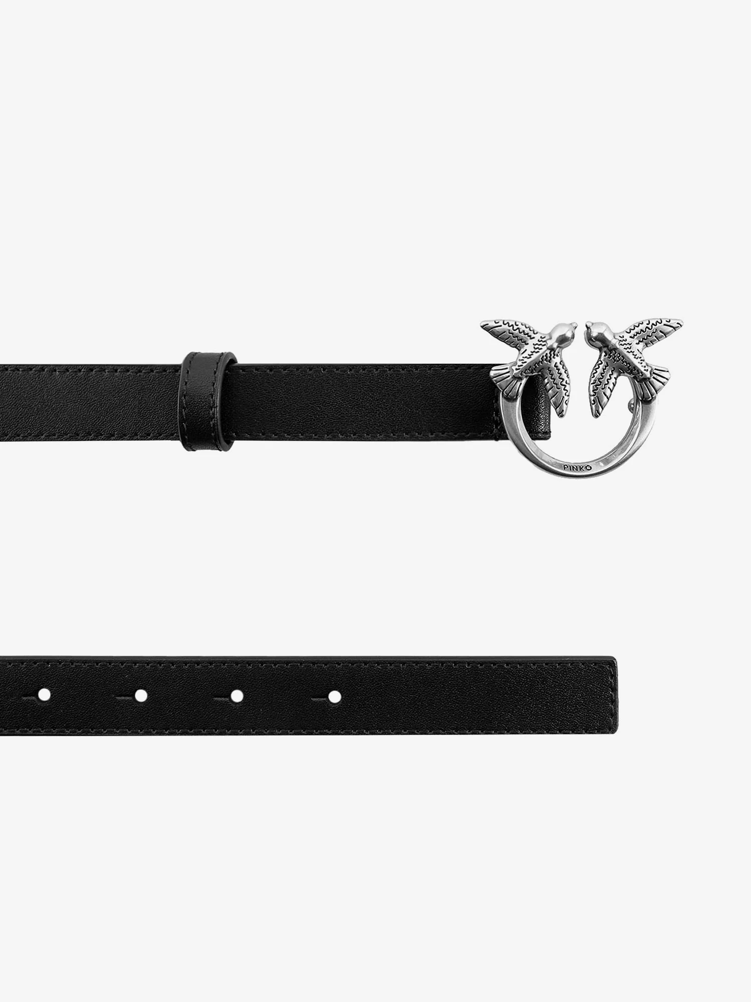 Pinko Love Berry Leather Belt With Love Birds Buckle - Image 2