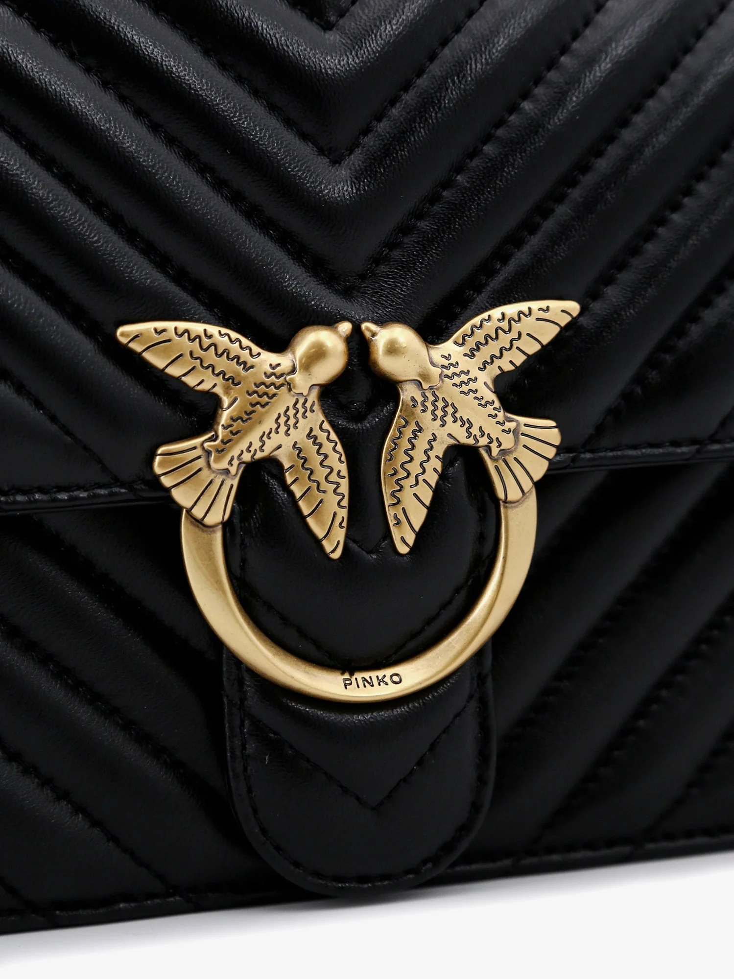 Pinko Love One Matelassé Leather Shoulder Bag - Image 5