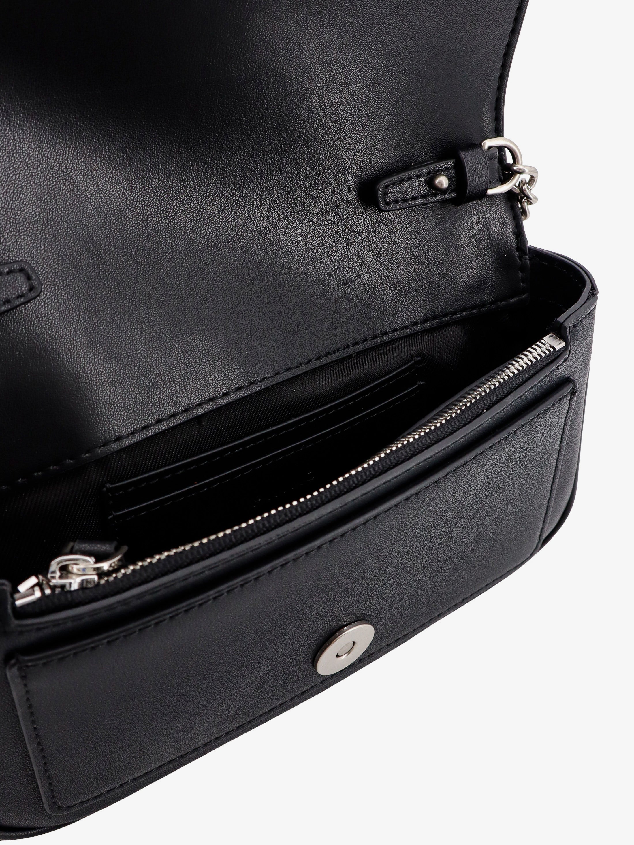 Pinko Love One Pocket Leather Shoulder Bag With Love Birds Buckle - Image 9