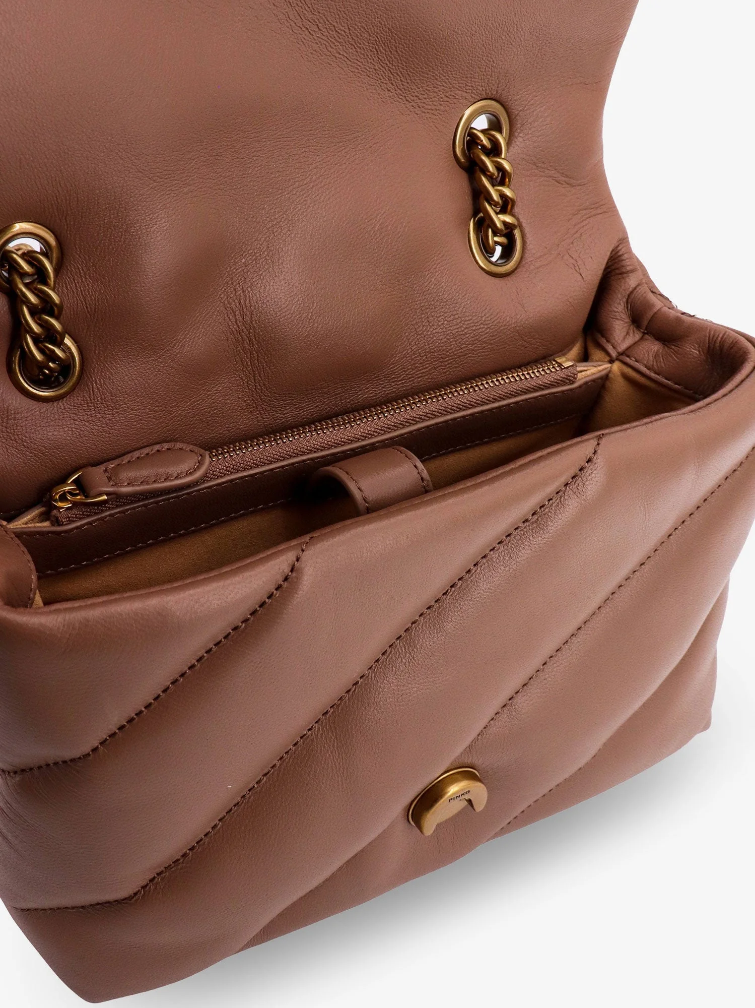 Pinko Love Puff Classic Matelassé Leather Shoulder Bag - Image 4