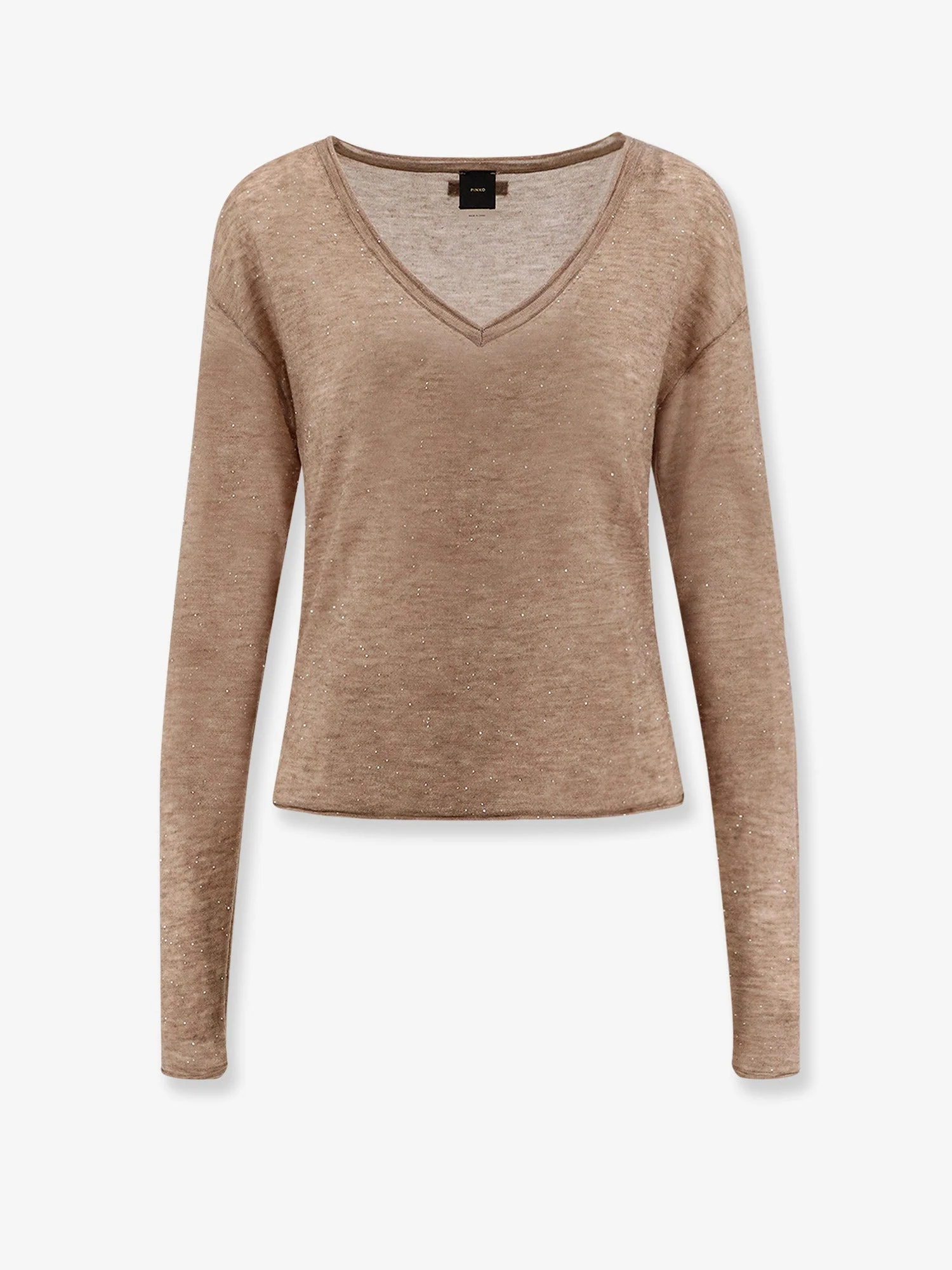 Pinko Salomone Wool Sweater With Micro Sequins